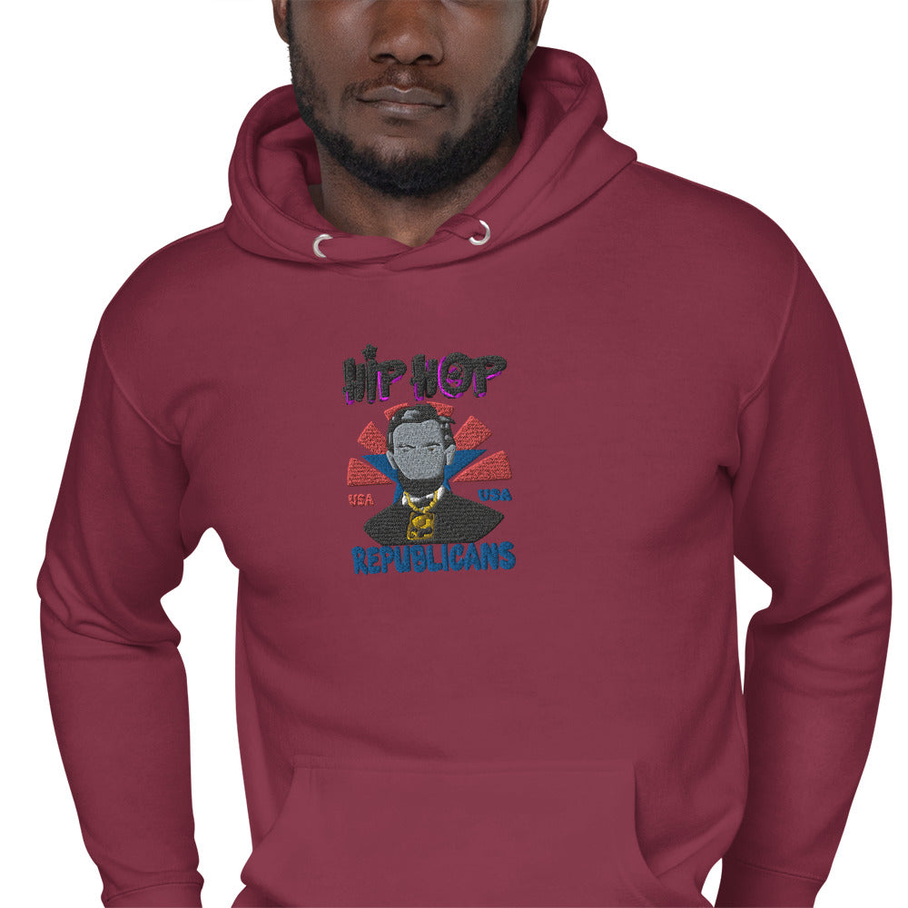 Embroidery Abraham Lincoln Premium Hoodie