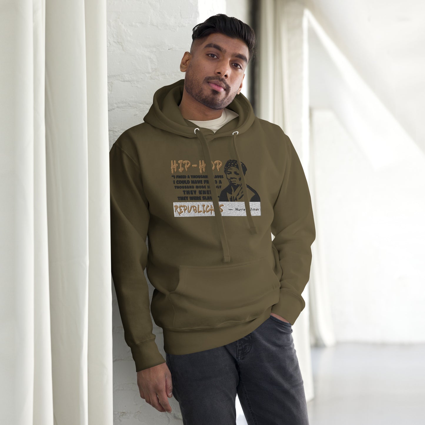 Embroidery Harriet Tubman Premium Hoodie