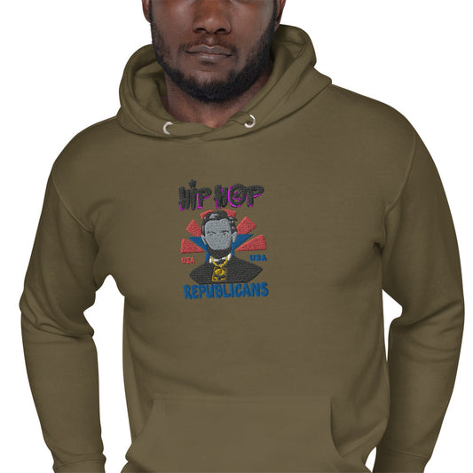 Embroidery Abraham Lincoln Premium Hoodie
