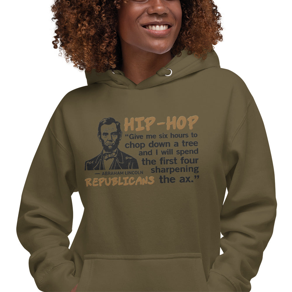 Embroidery Abraham Lincoln Hip-Hop Republicans Hoodie Design