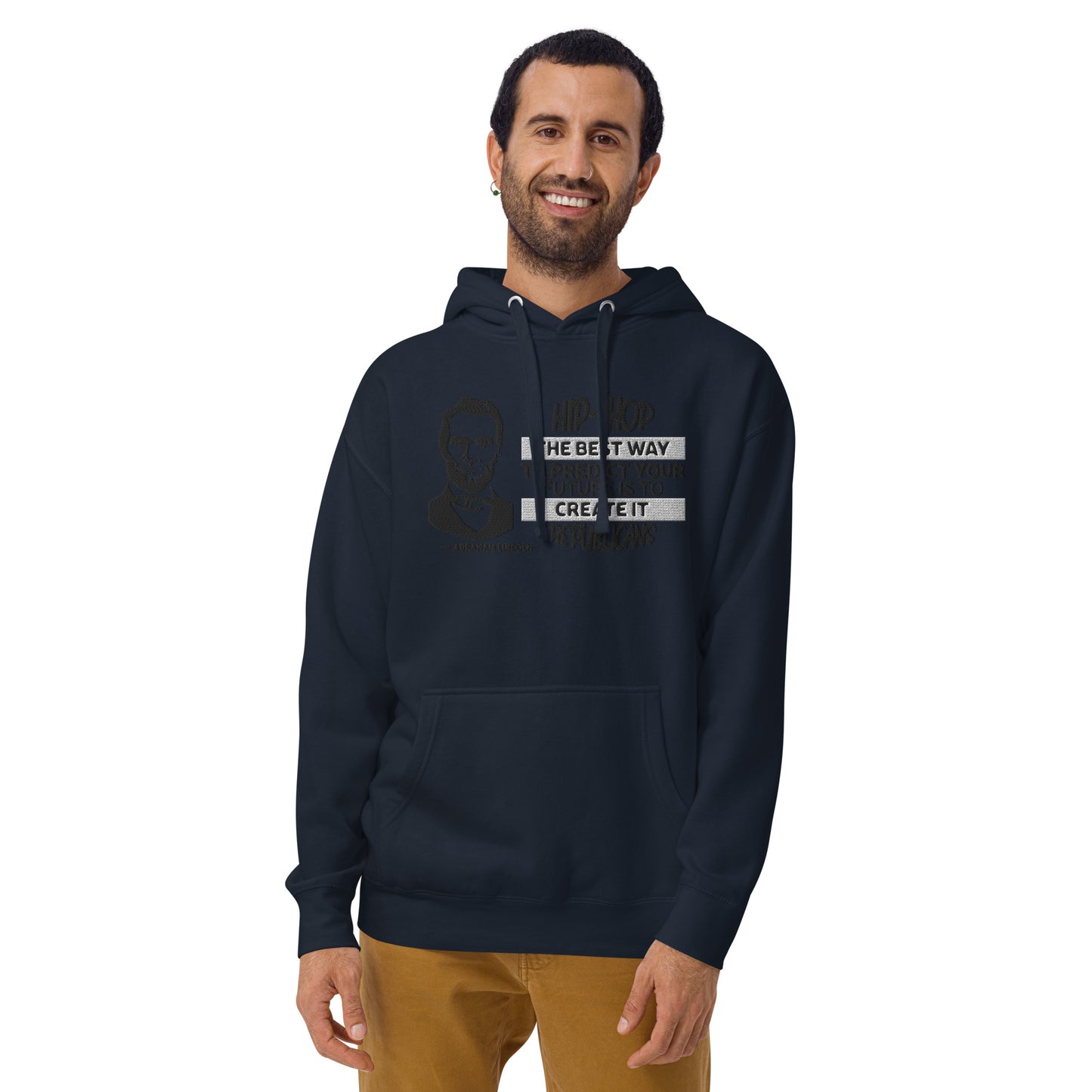 Embroidery Abraham Lincoln Premium Hoodie