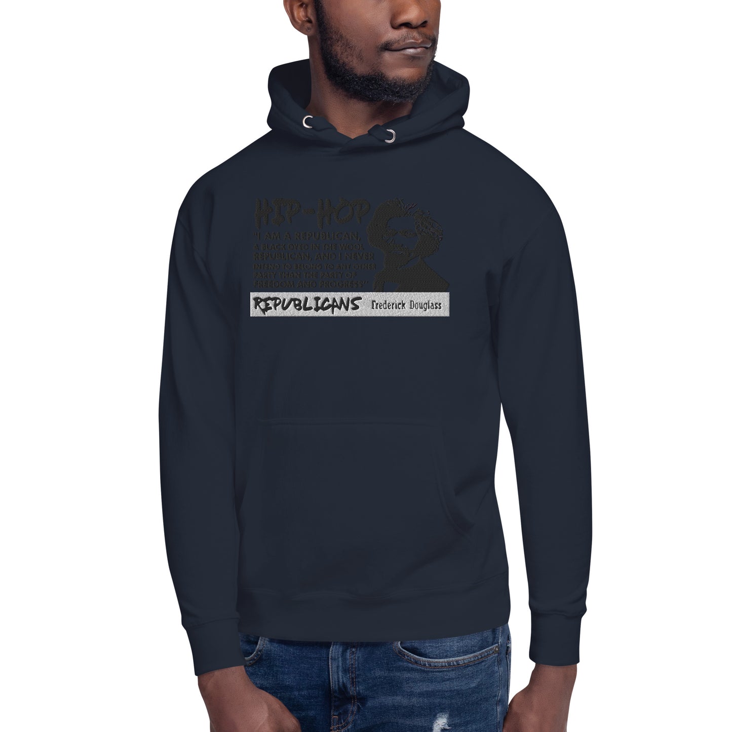 Embroidery Frederick Douglass Premium Hoodie