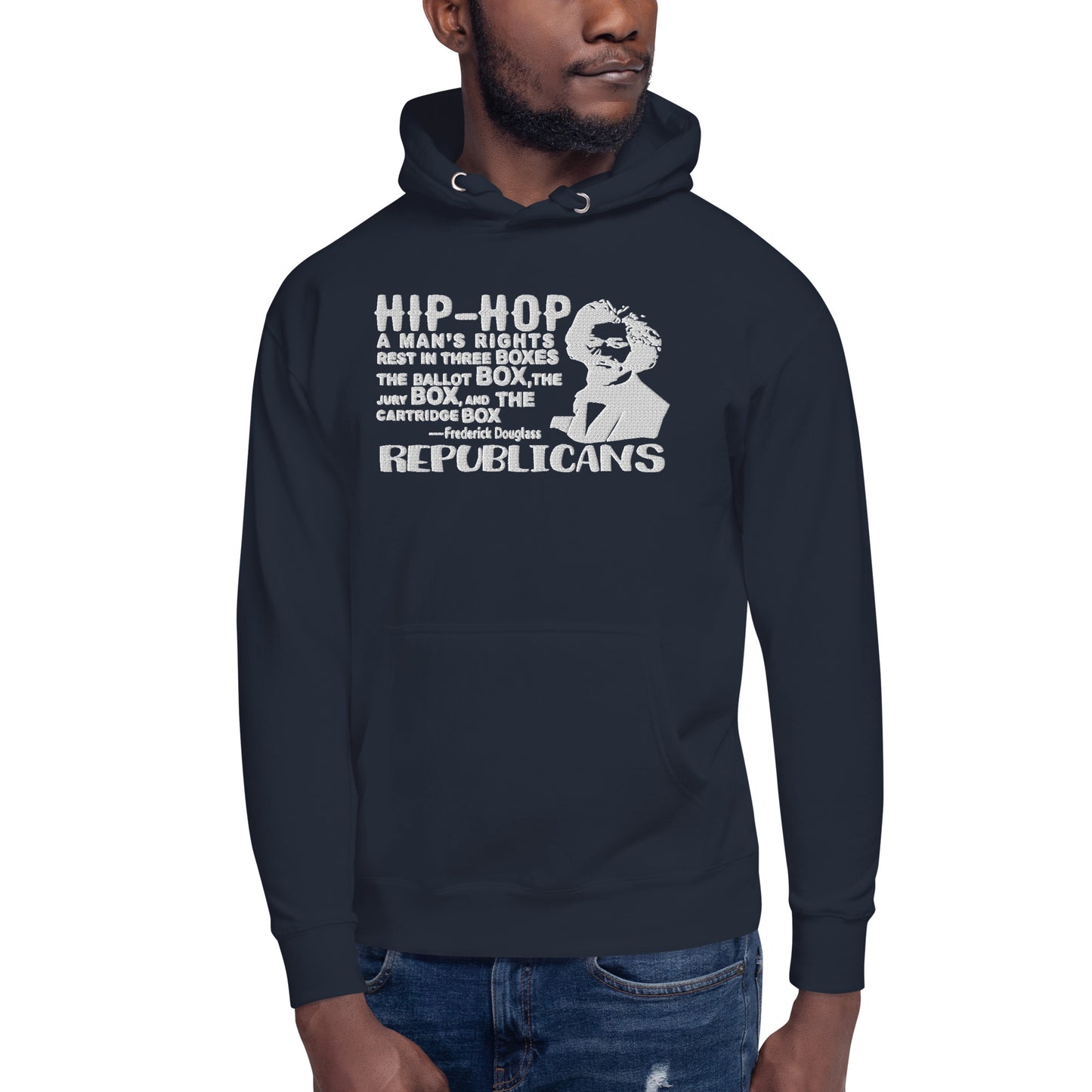 Embroidery Frederick Douglass Premium Hoodie