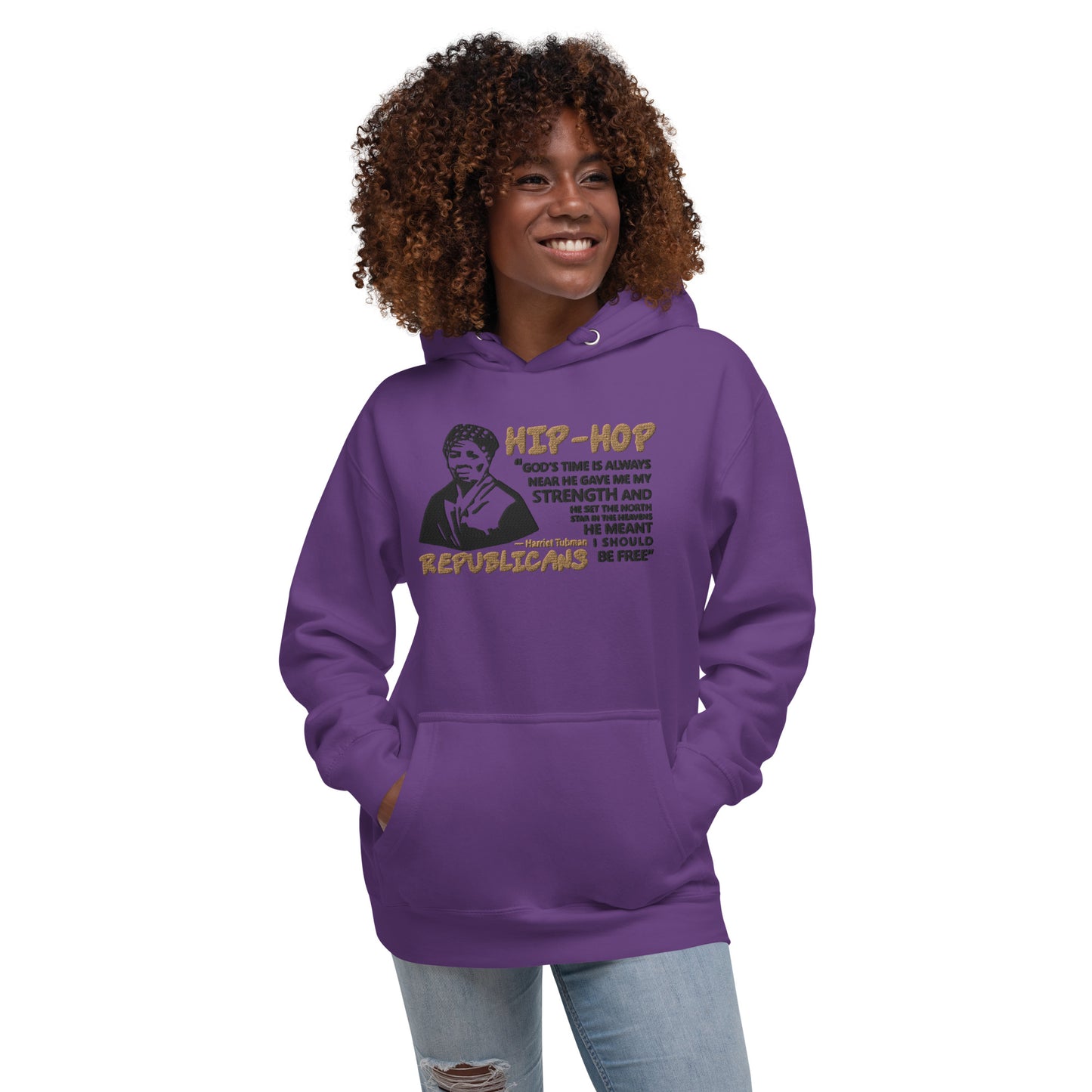 Embroidery Harriet Tubman Premium Hoodie