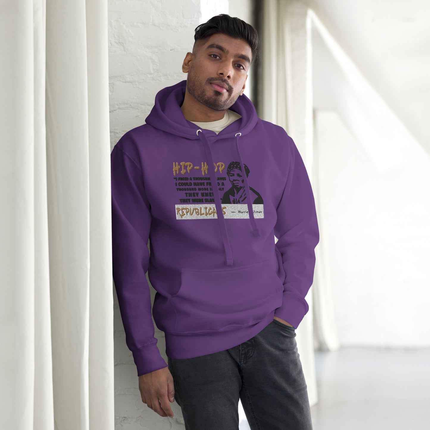Embroidery Harriet Tubman Premium Hoodie