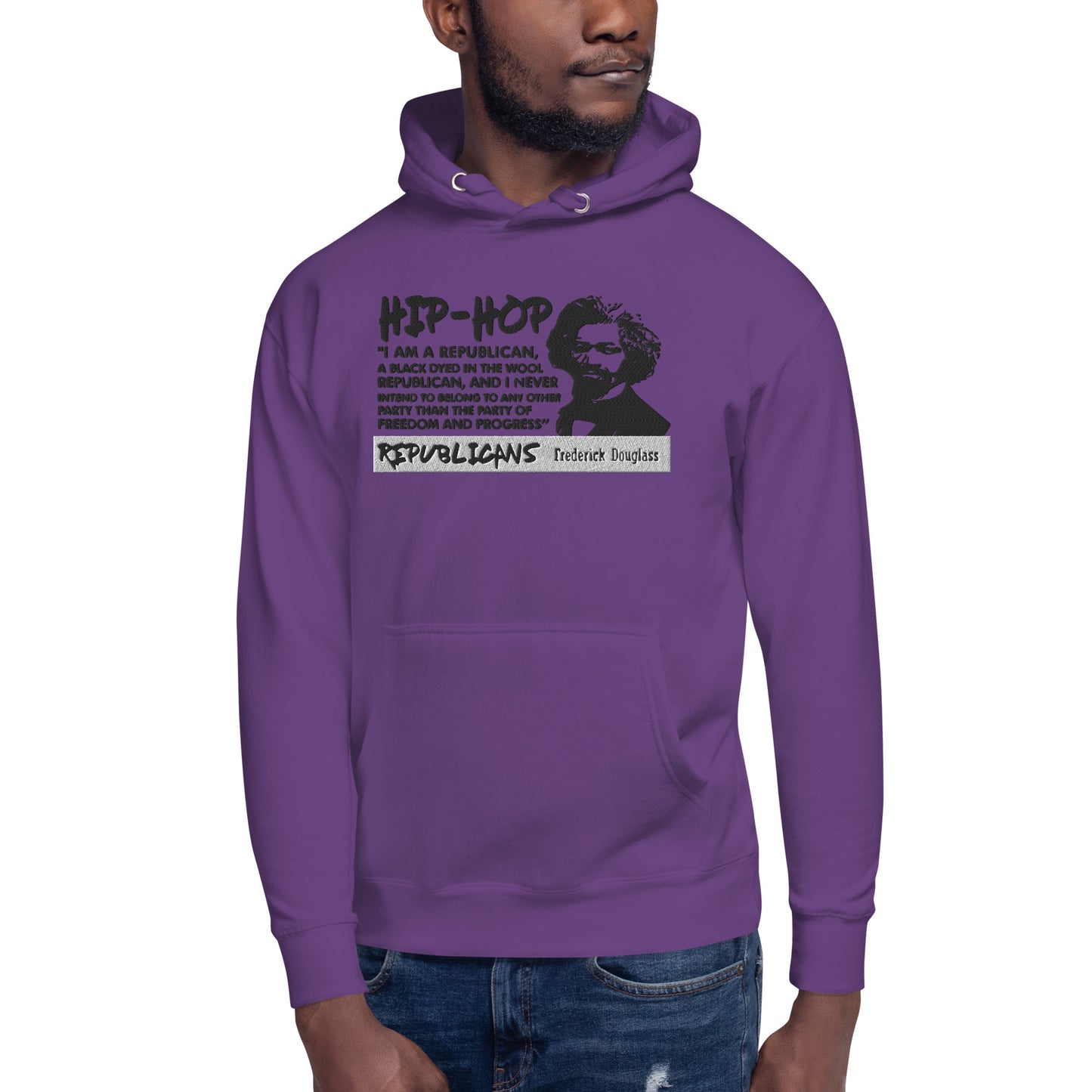 Embroidery Frederick Douglass Premium Hoodie
