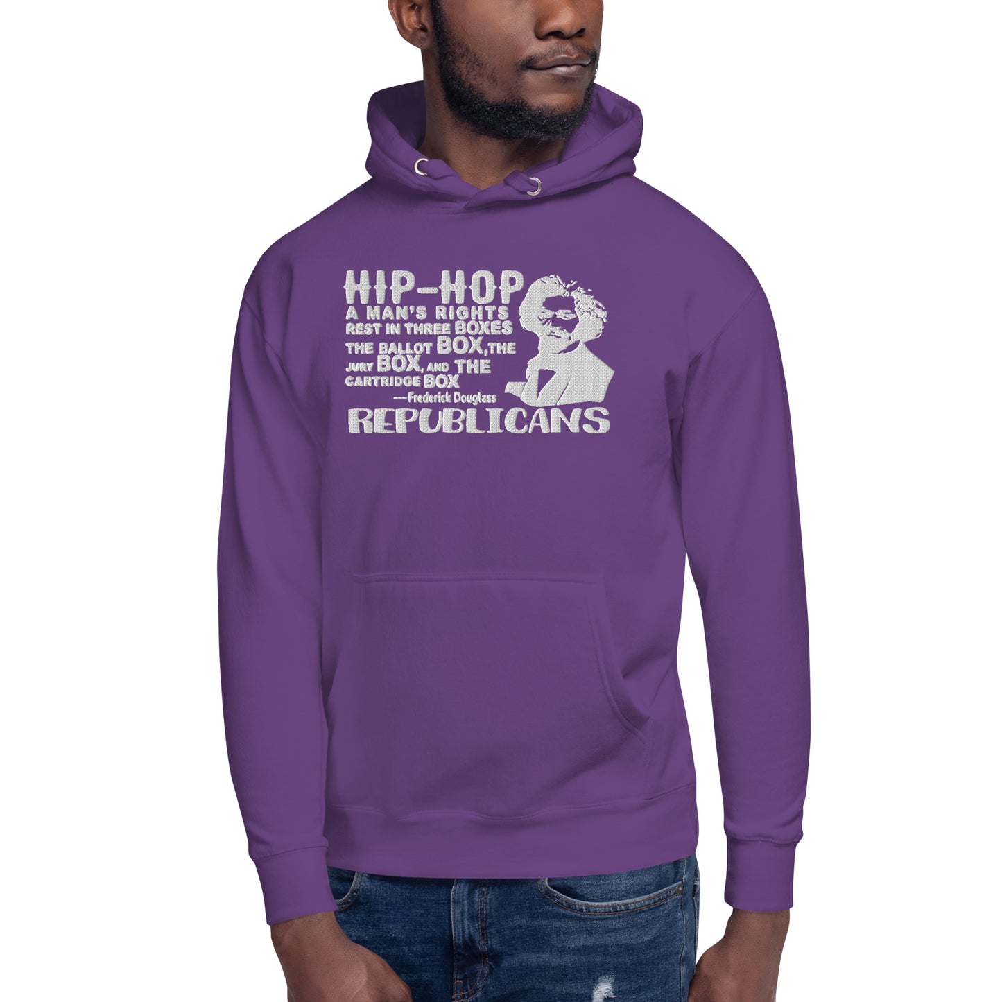 Embroidery Frederick Douglass Premium Hoodie