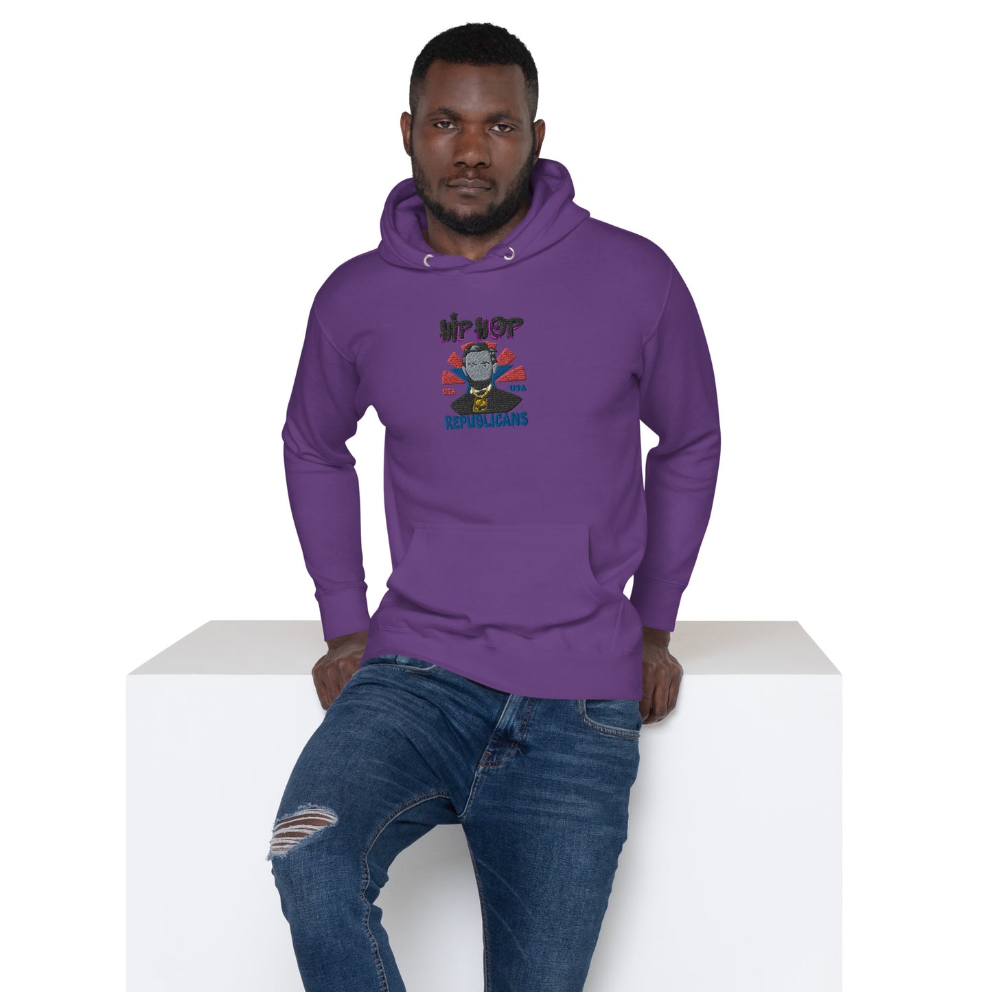 Embroidery Abraham Lincoln Premium Hoodie