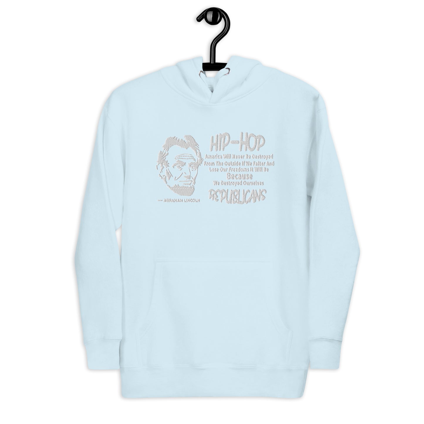 Embroidery Abraham Lincoln Premium Hoodie