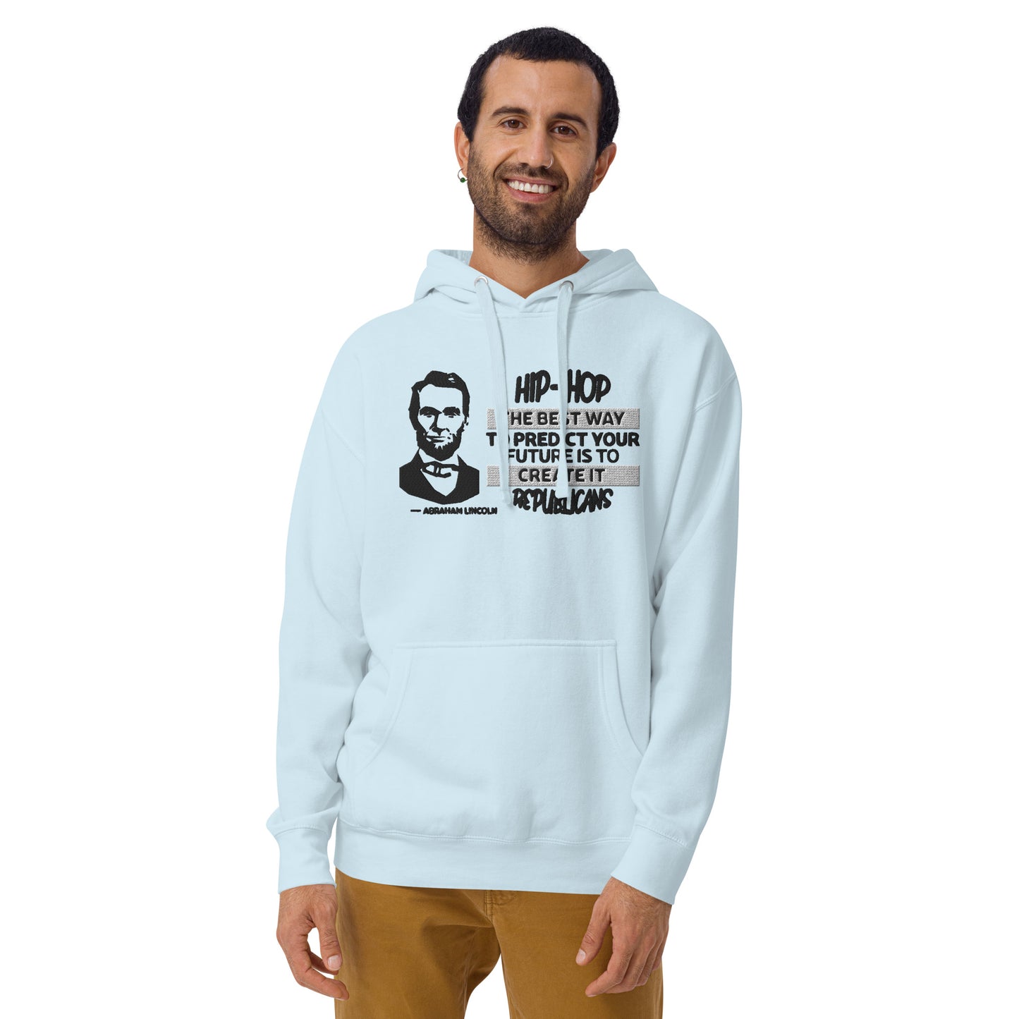 Embroidery Abraham Lincoln Premium Hoodie