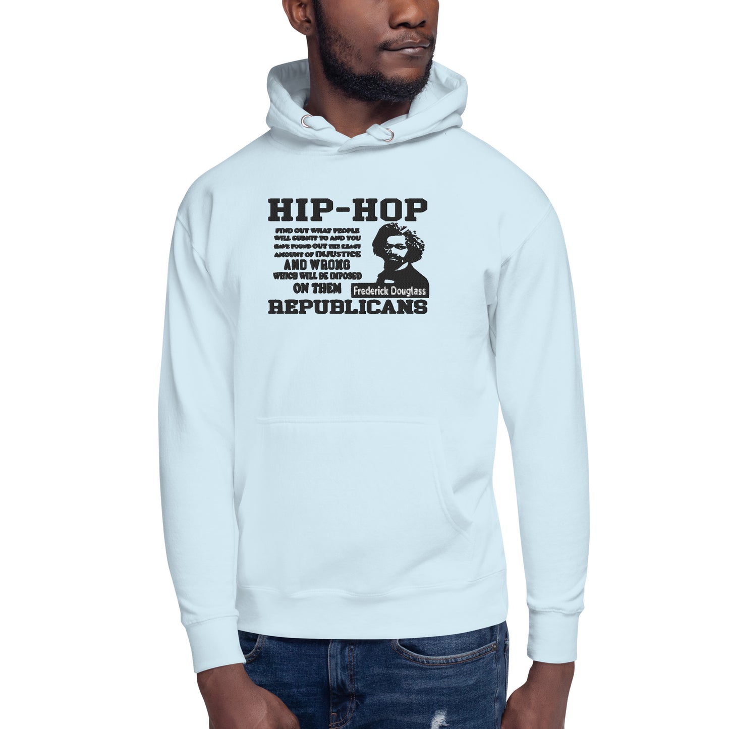 Embroidery Frederick Douglass Premium Hoodie