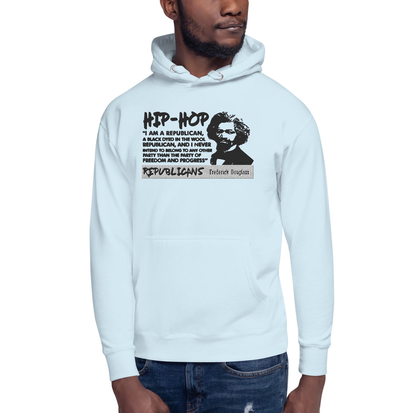 Embroidery Frederick Douglass Premium Hoodie