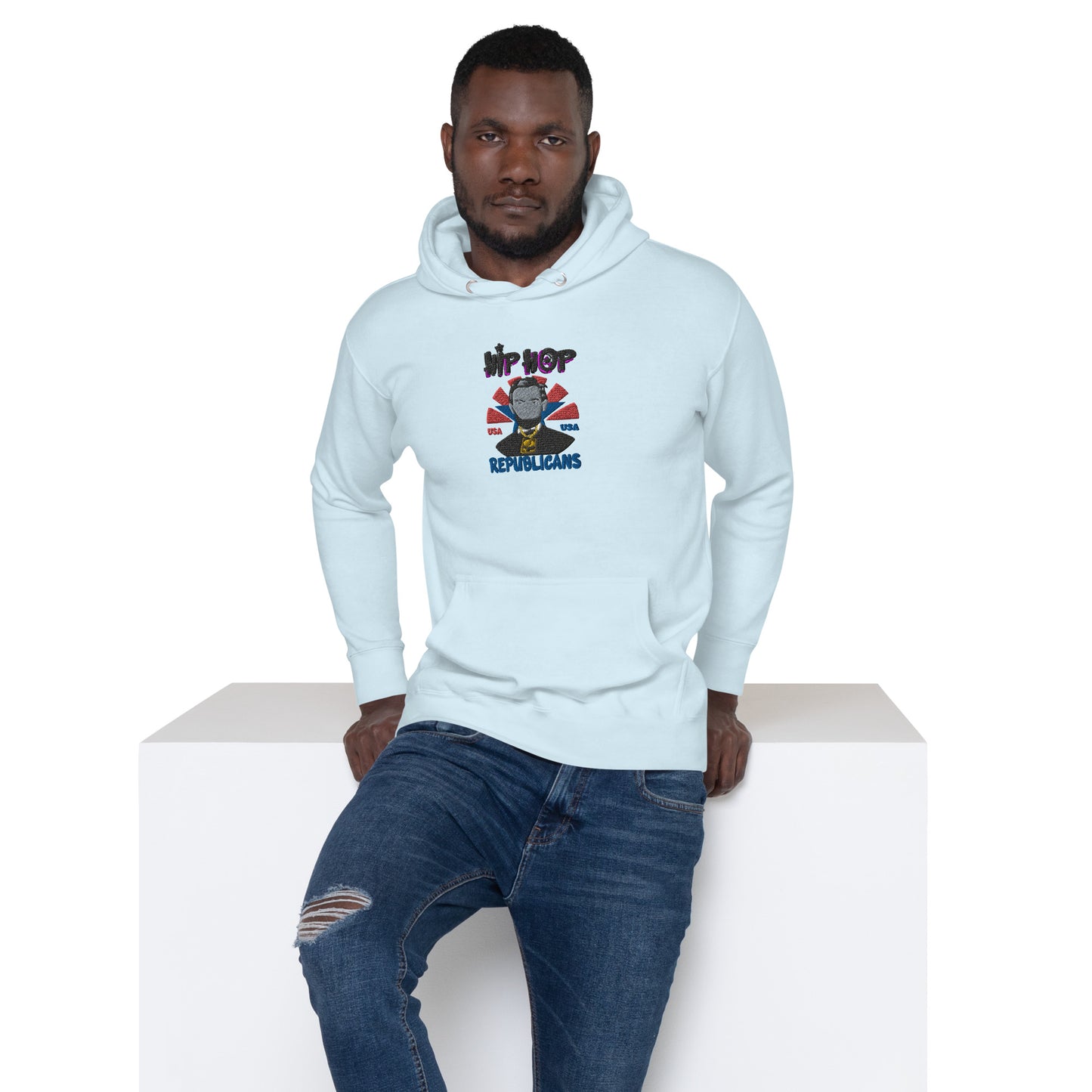 Embroidery Abraham Lincoln Premium Hoodie