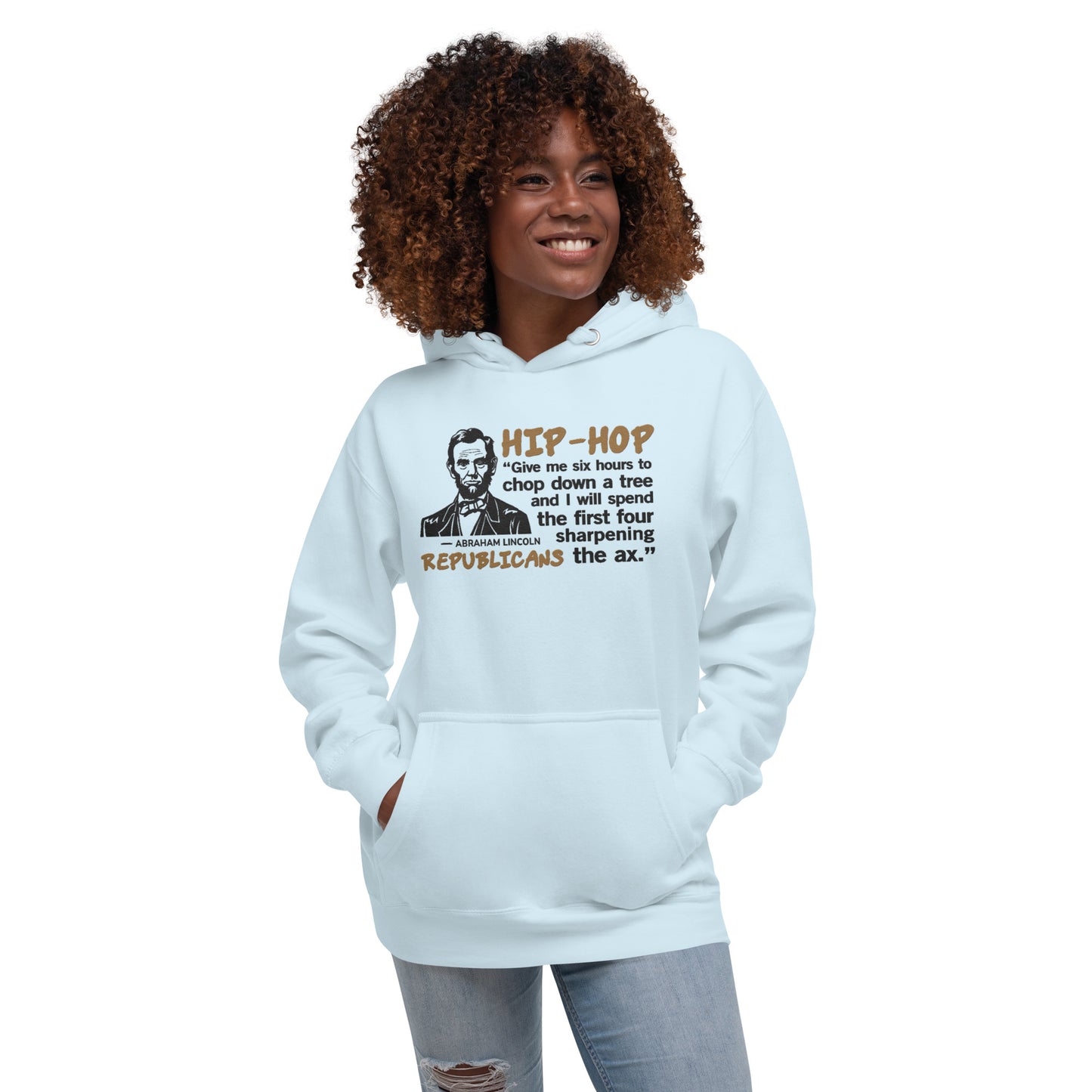 Embroidery Abraham Lincoln Hip-Hop Republicans Hoodie Design