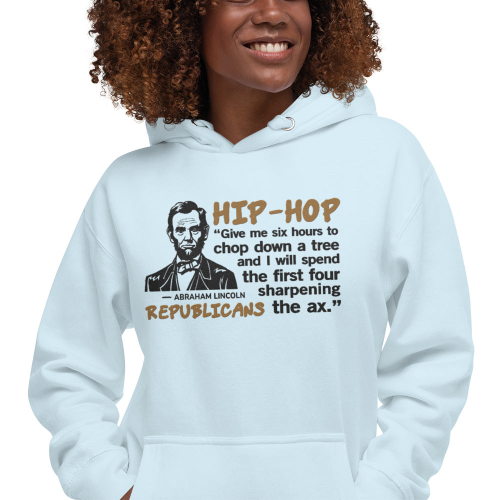 Embroidery Abraham Lincoln Hip-Hop Republicans Hoodie Design