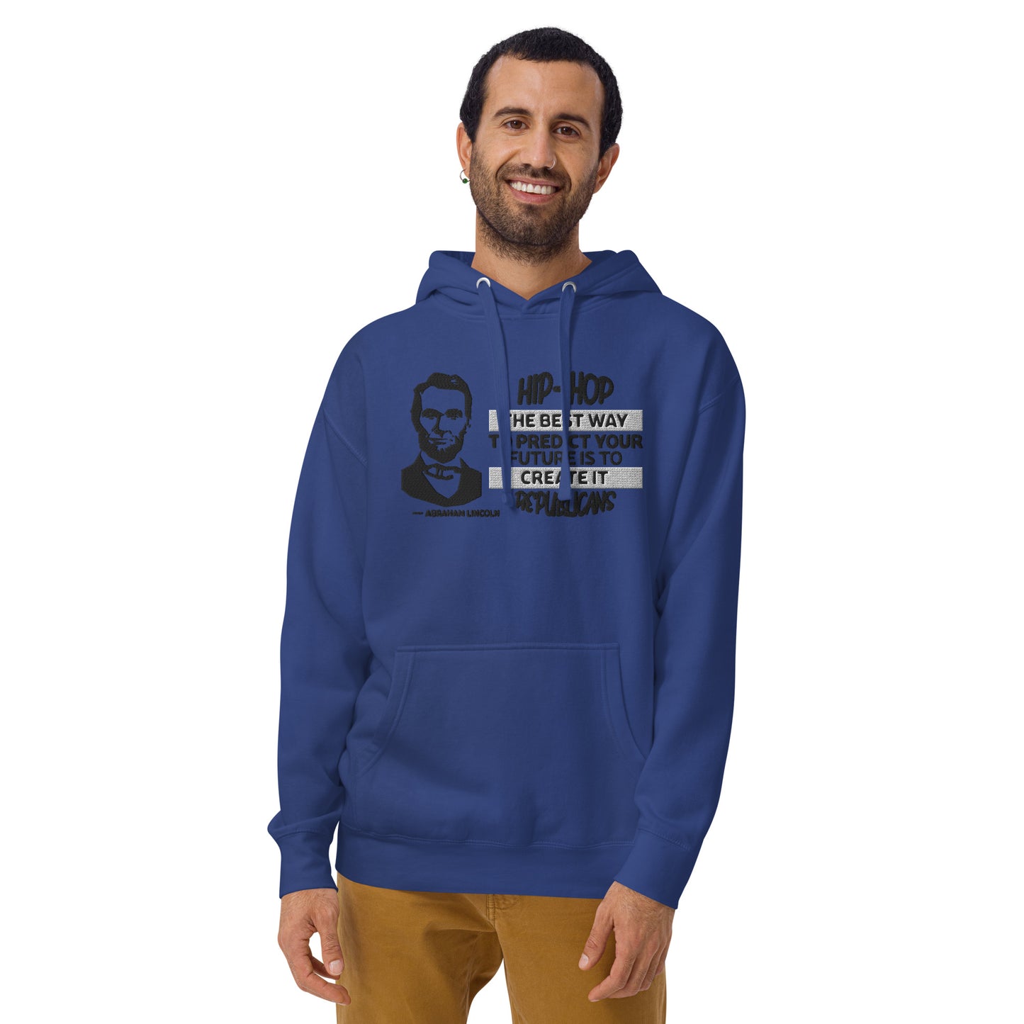 Embroidery Abraham Lincoln Premium Hoodie