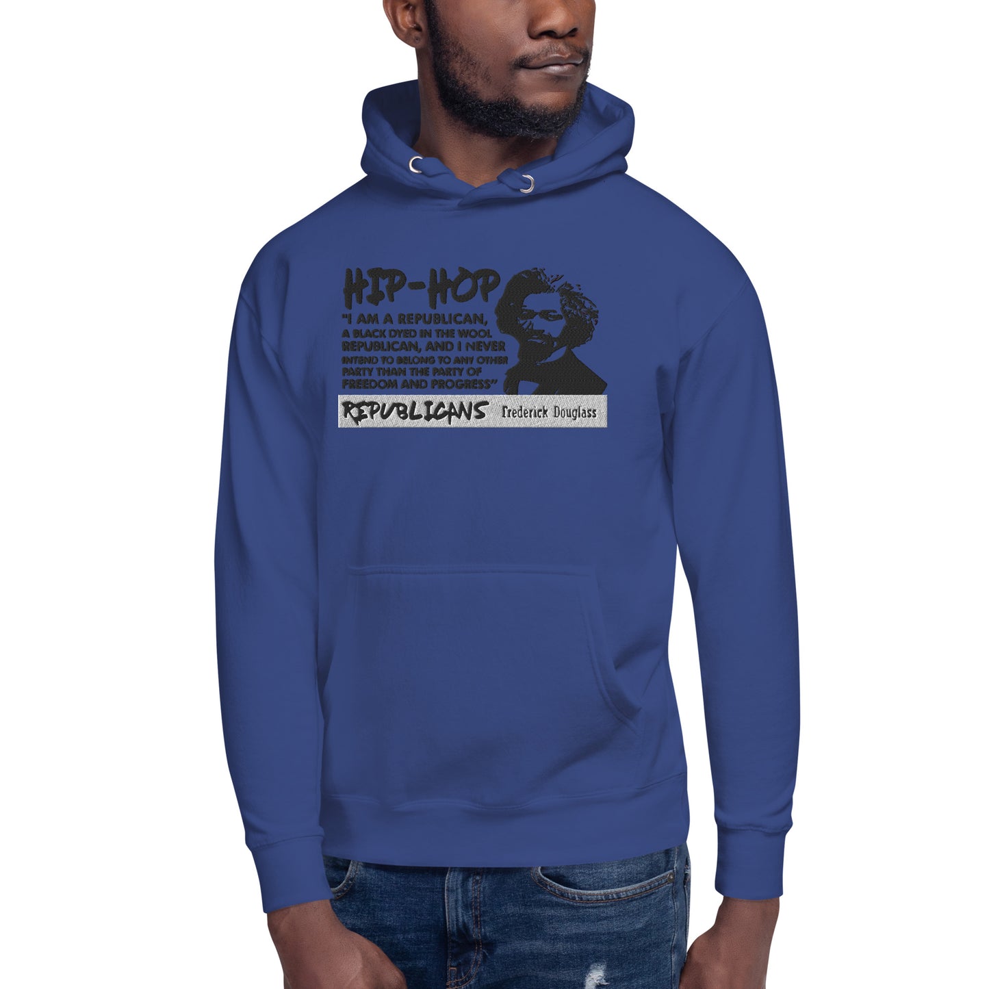 Embroidery Frederick Douglass Premium Hoodie
