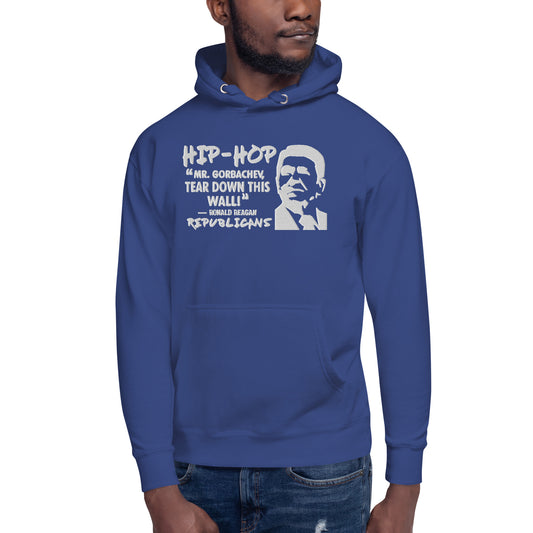 Embroidery Ronald Reagan Premium Hoodie