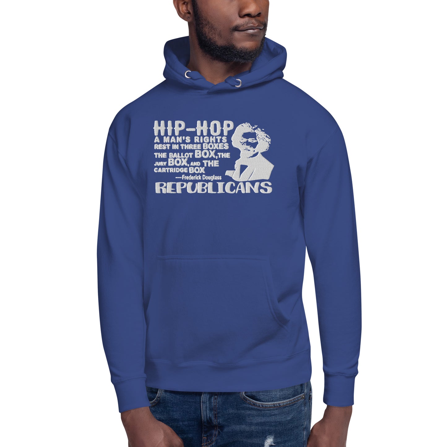 Embroidery Frederick Douglass Premium Hoodie