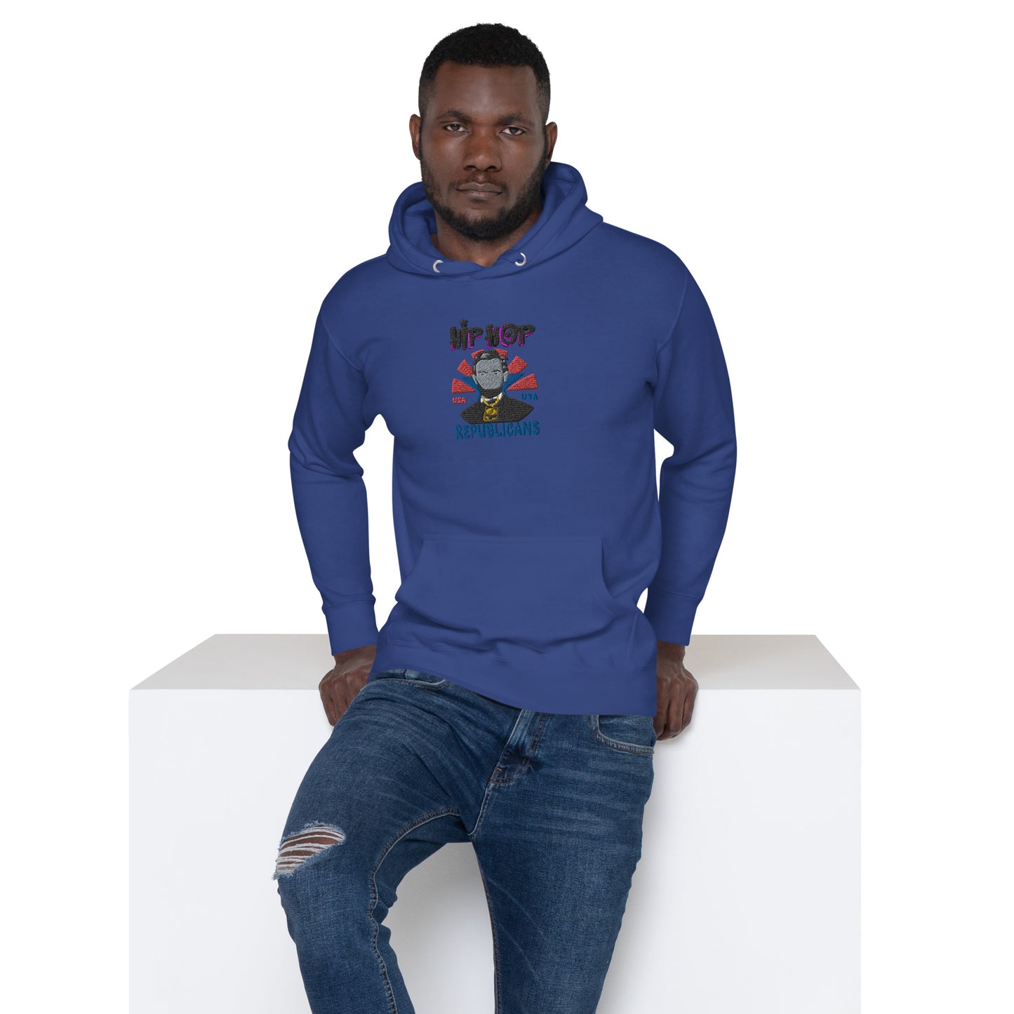 Embroidery Abraham Lincoln Premium Hoodie