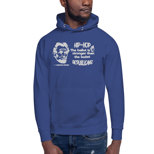 Embroidery Abraham Lincoln Premium Hoodie Design
