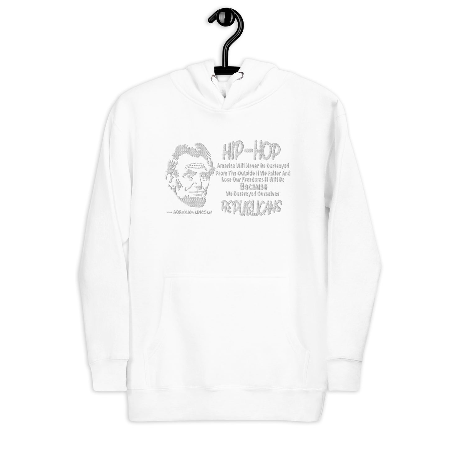 Embroidery Abraham Lincoln Premium Hoodie