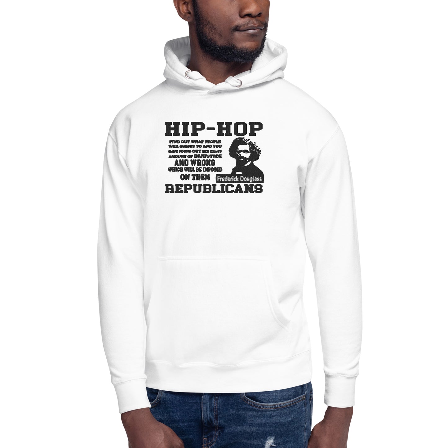 Embroidery Frederick Douglass Premium Hoodie
