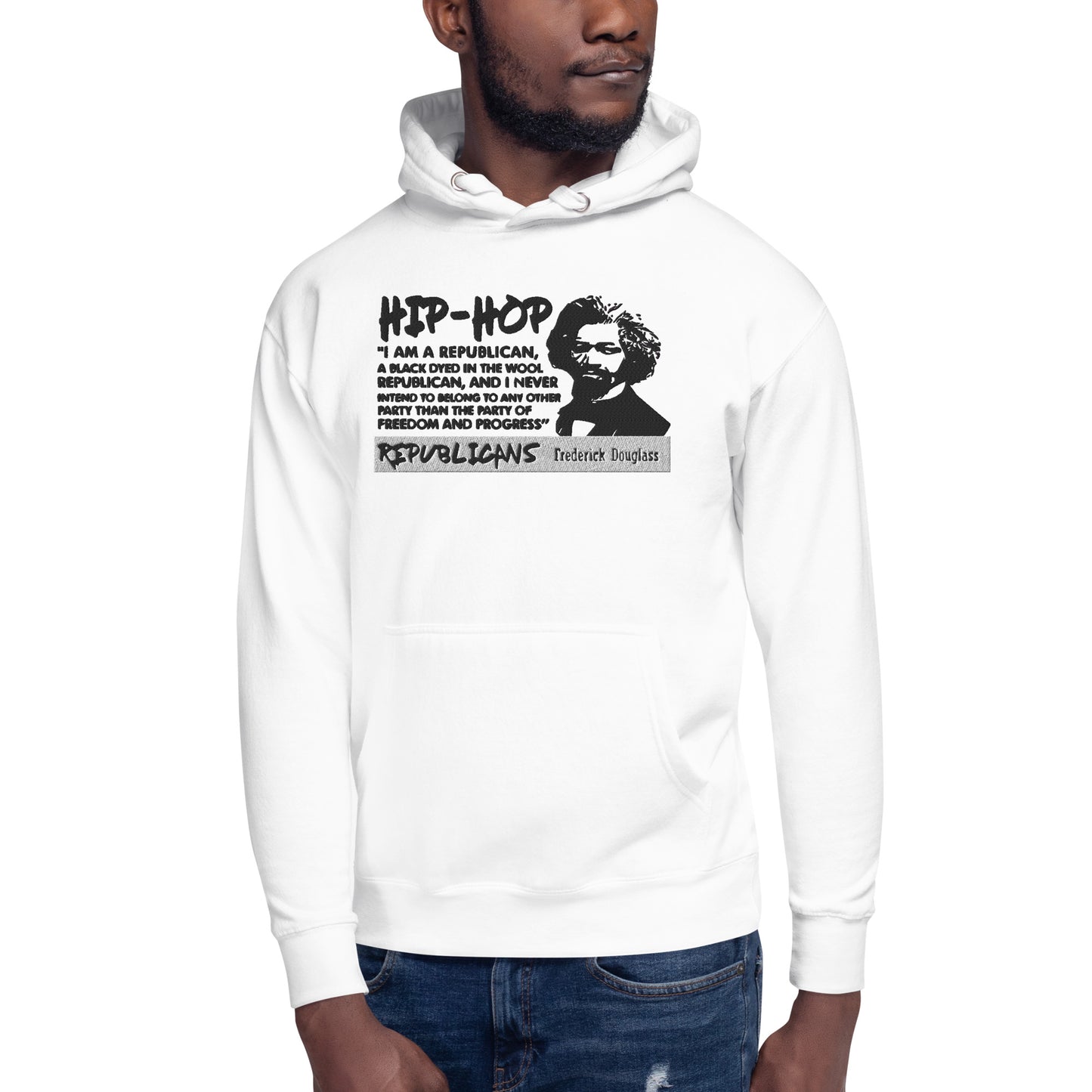 Embroidery Frederick Douglass Premium Hoodie