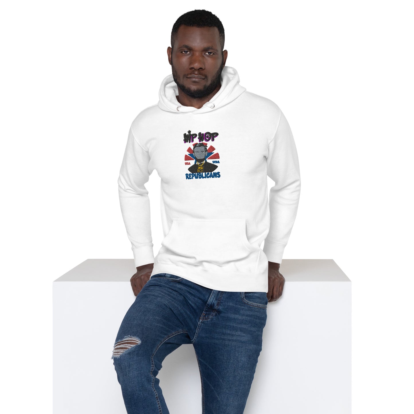 Embroidery Abraham Lincoln Premium Hoodie