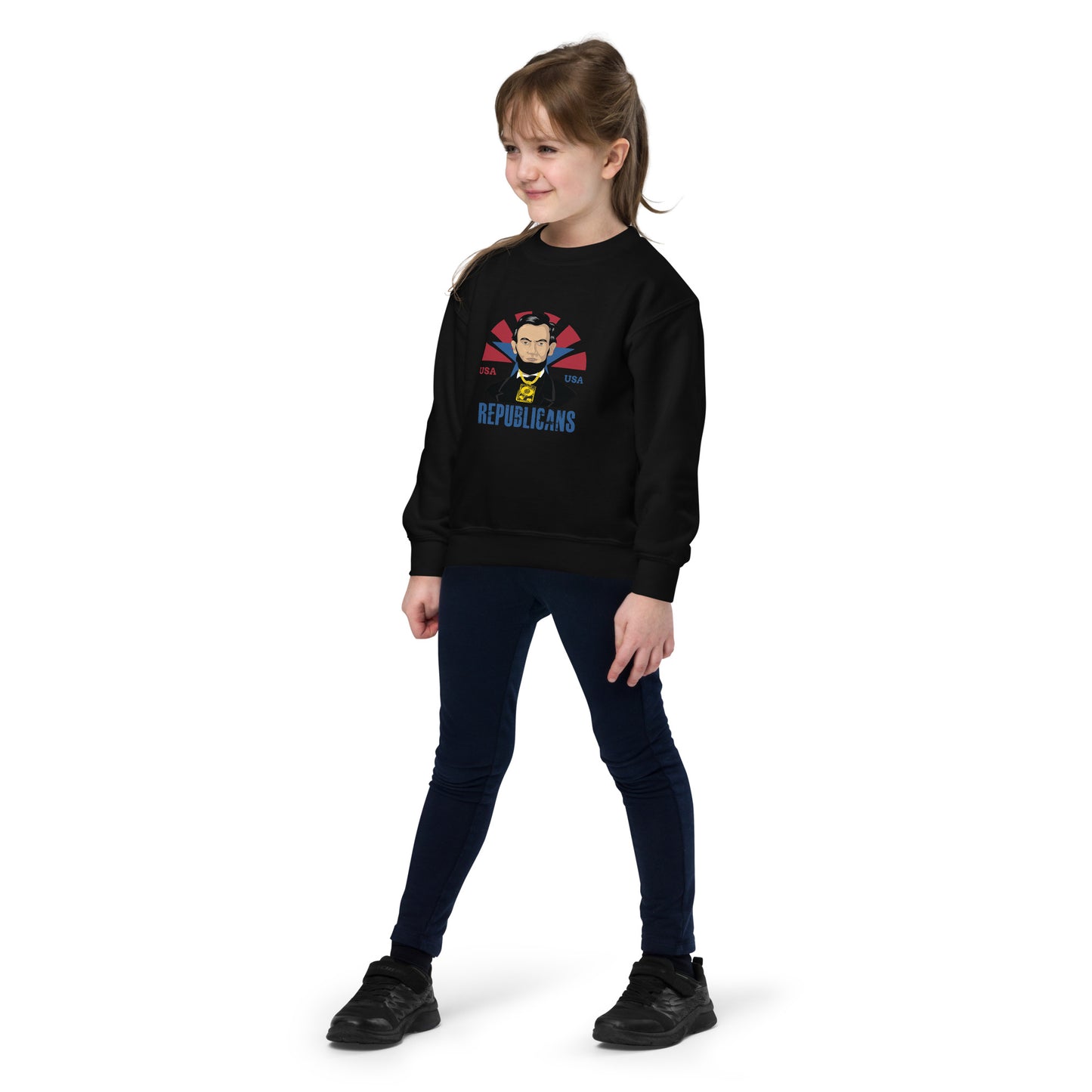 Abraham lincoln Hip-Hop Republicans Youth crewneck sweatshirt