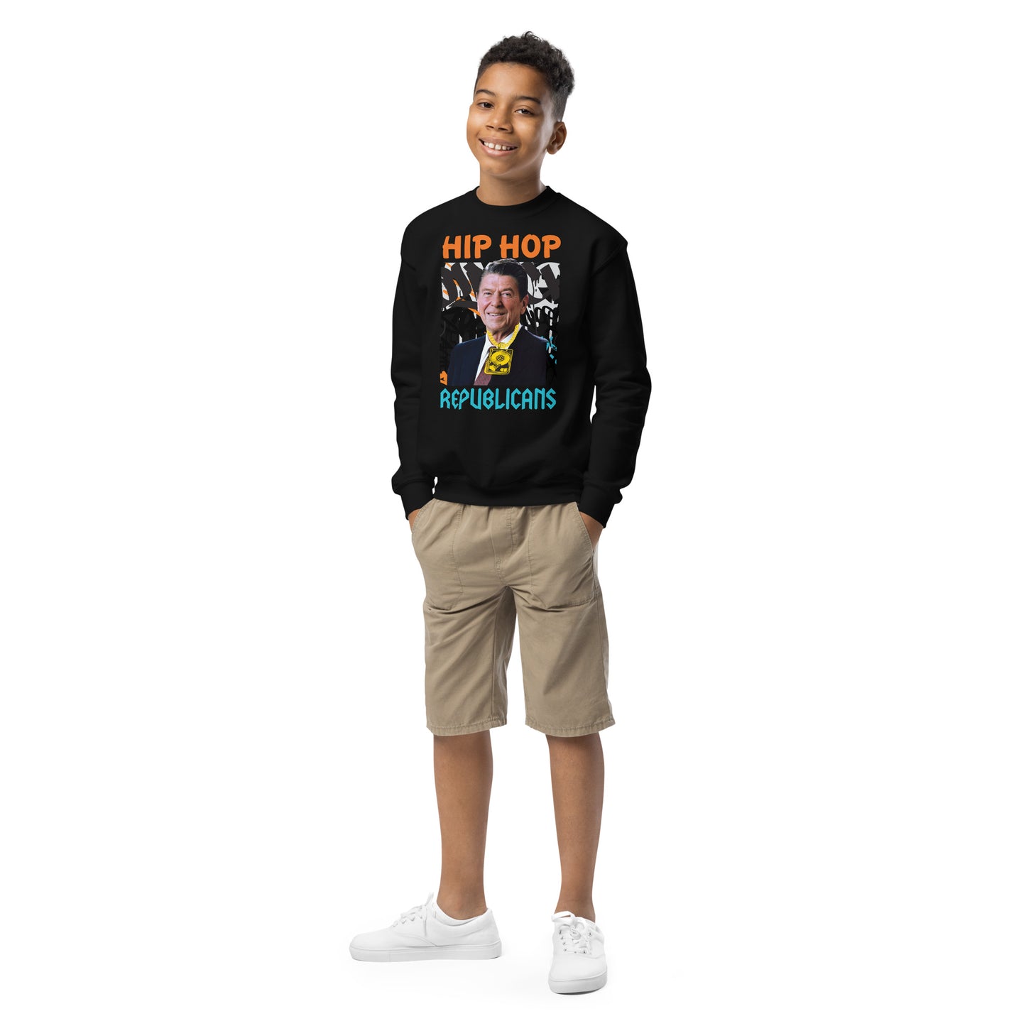 Ronald Reagan Hip-Hop Republicans Youth crewneck sweatshirt
