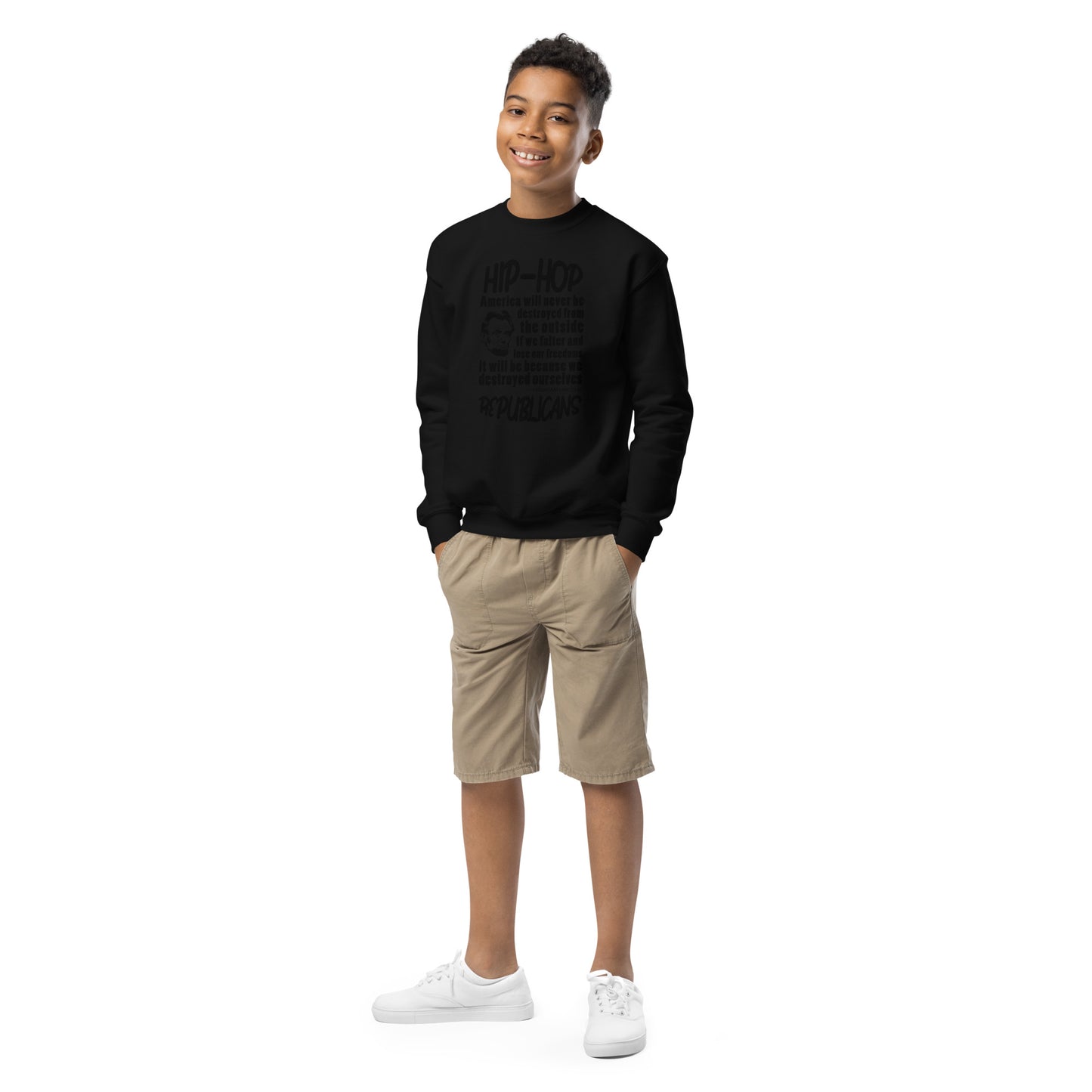 Abraham Lincoln Hip-Hop Republicans Youth crewneck sweatshirt