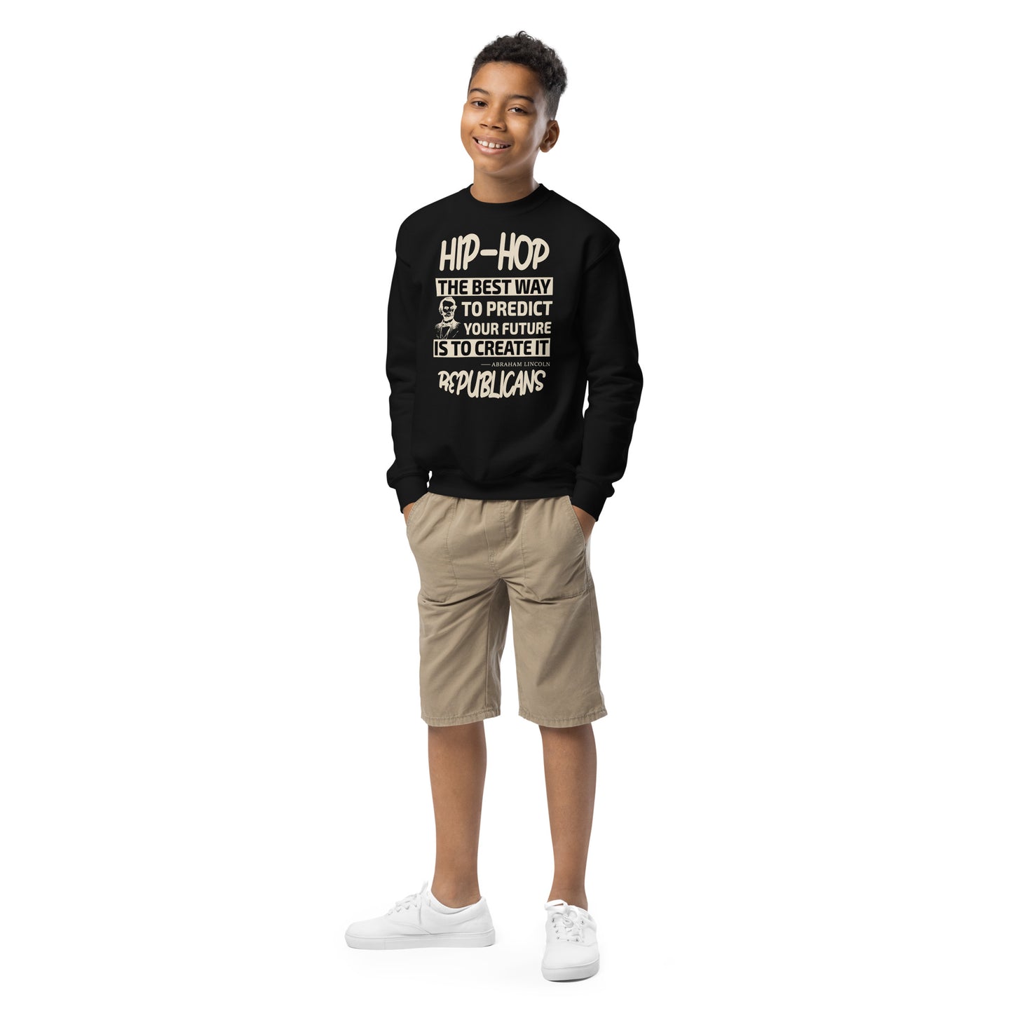 Abraham Lincoln Hip-Hop Republicans Youth crewneck sweatshirt