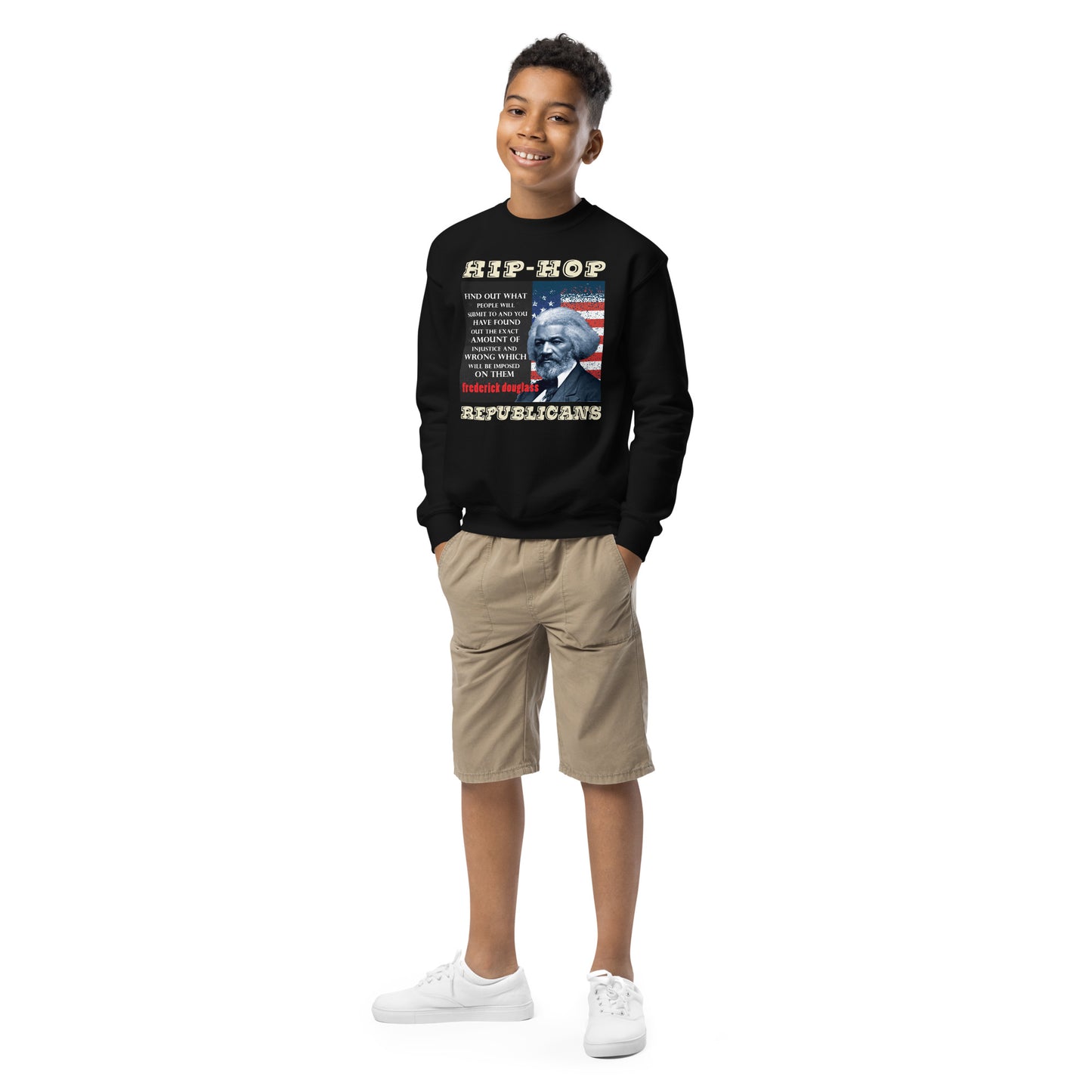 Frederick Douglass Hip-Hop Republicans Youth crewneck sweatshirt