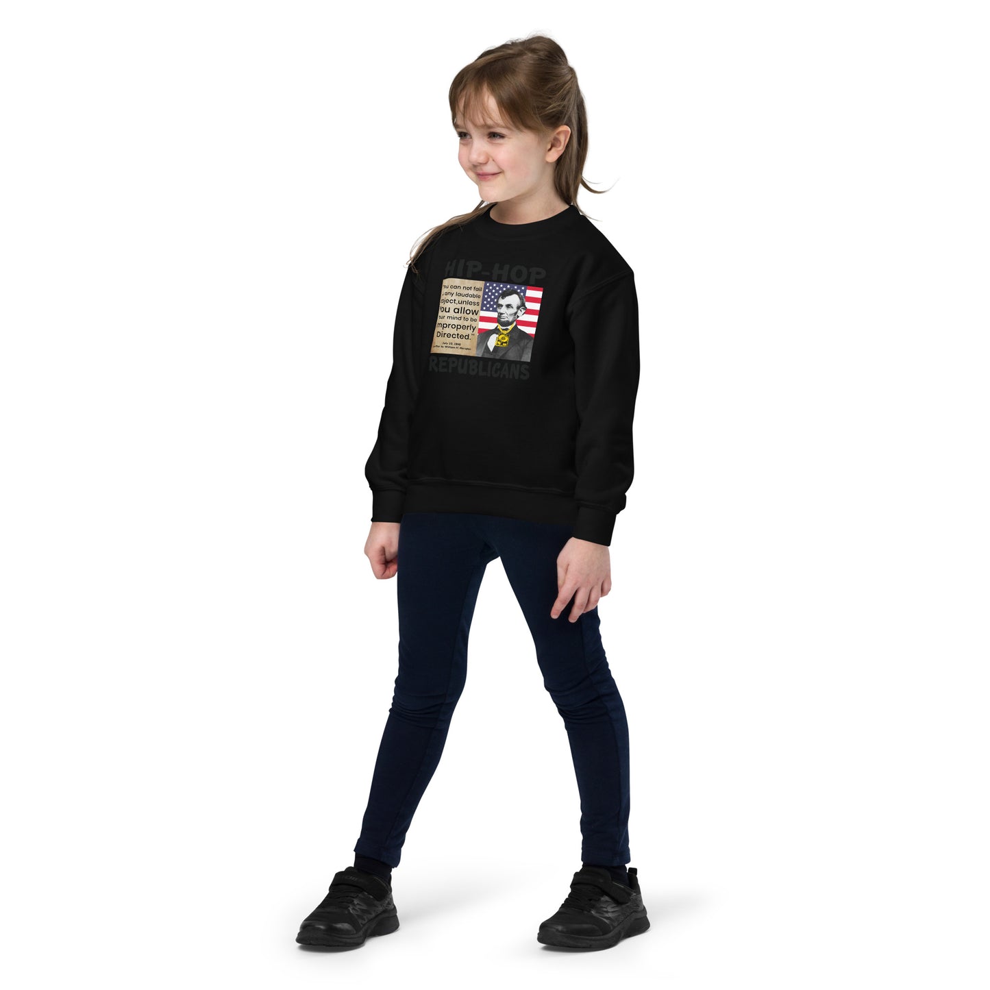 Abraham Lincoln Hip-Hop Republicans Youth crewneck sweatshirt