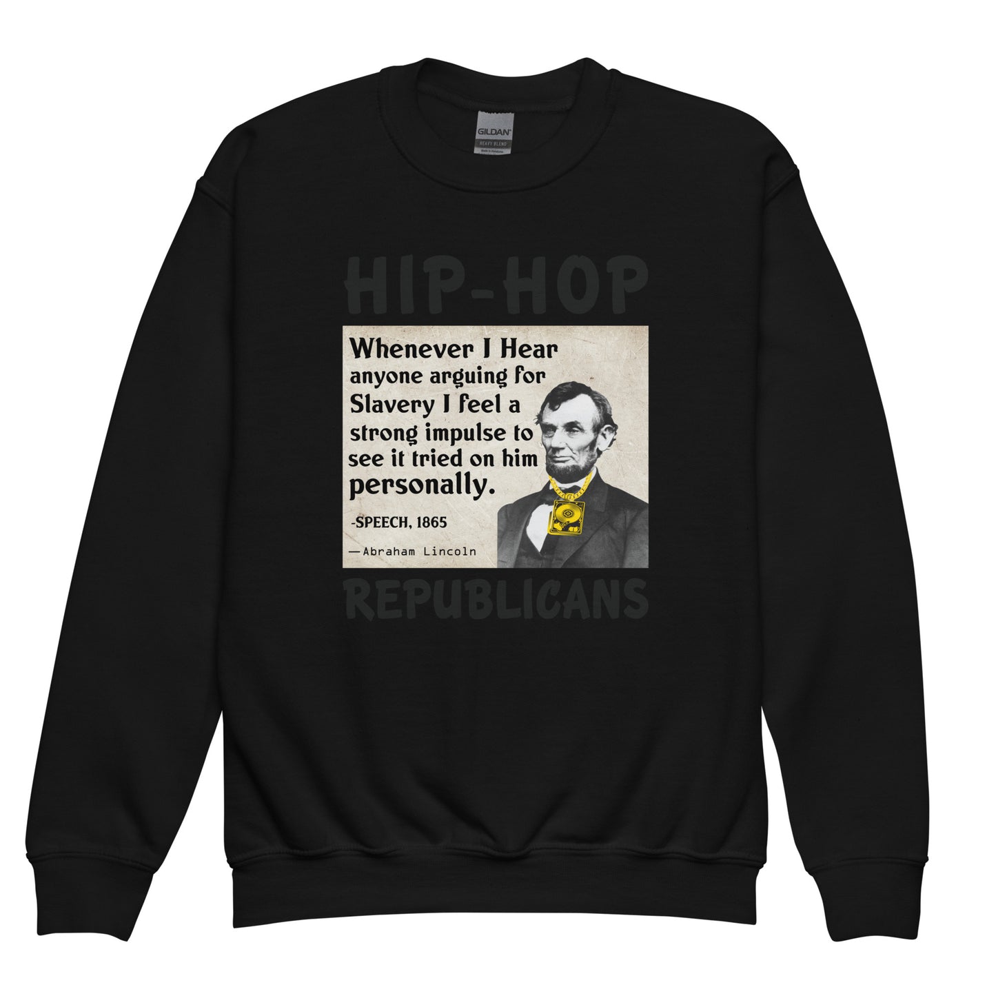 Abraham Lincoln Hip-Hop Republicans Youth crewneck sweatshirt