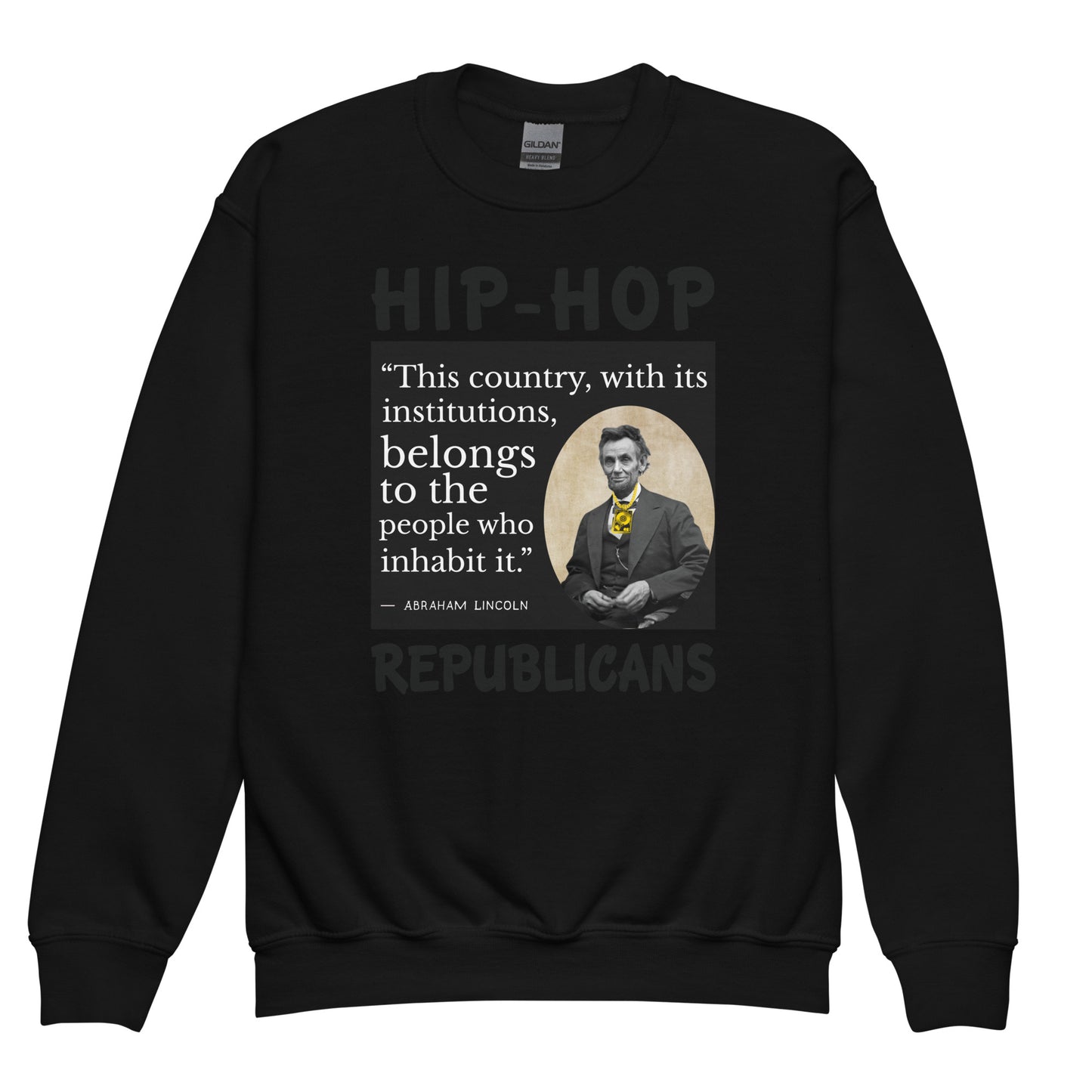 Abraham Lincoln Hip-Hop Republicans Youth crewneck sweatshirt