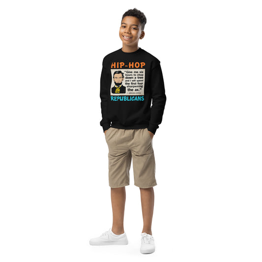 Abraham Lincoln Hip-Hop Republicans Youth crewneck sweatshirt
