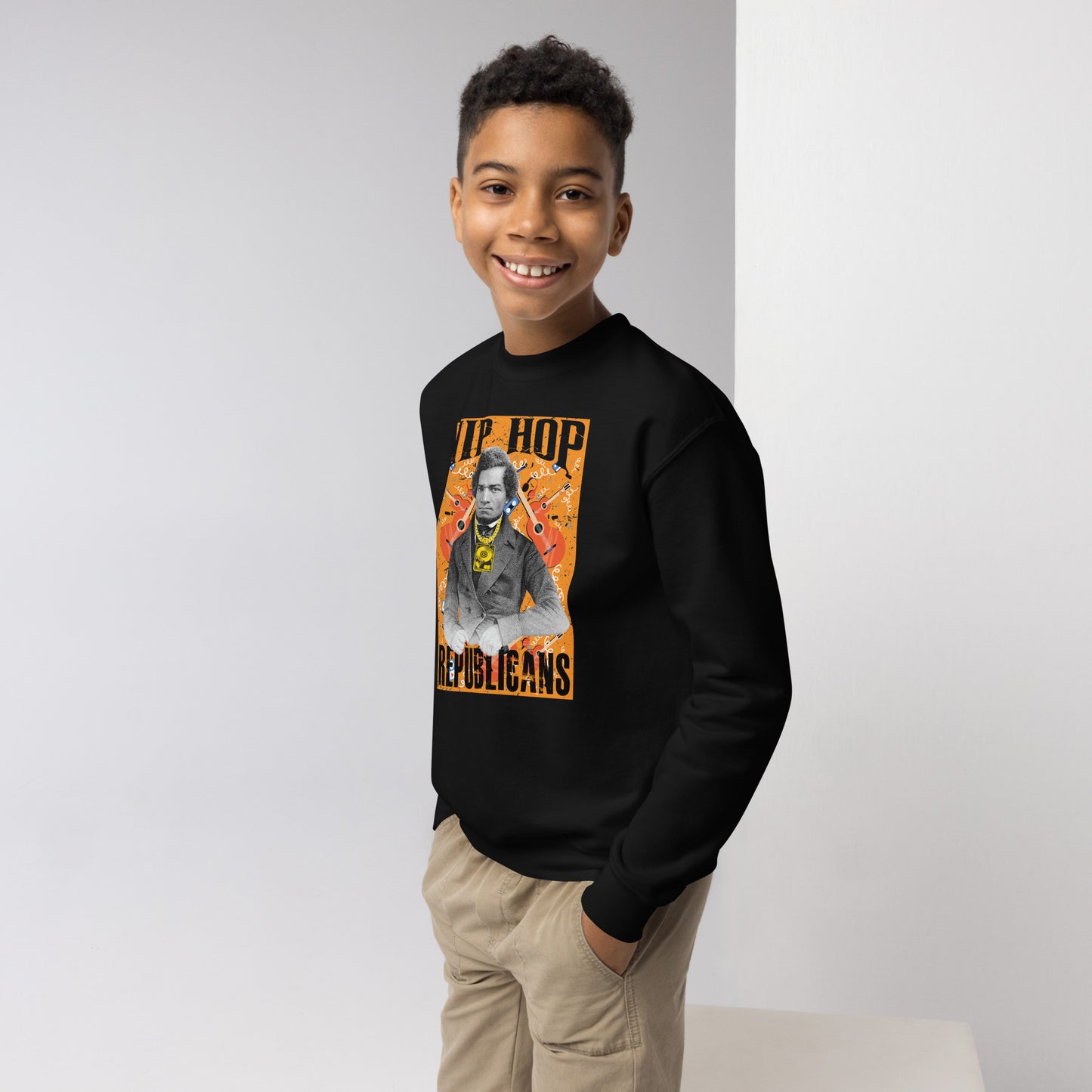 Frederick Douglass Hip-Hop Republicans Youth crewneck sweatshirt