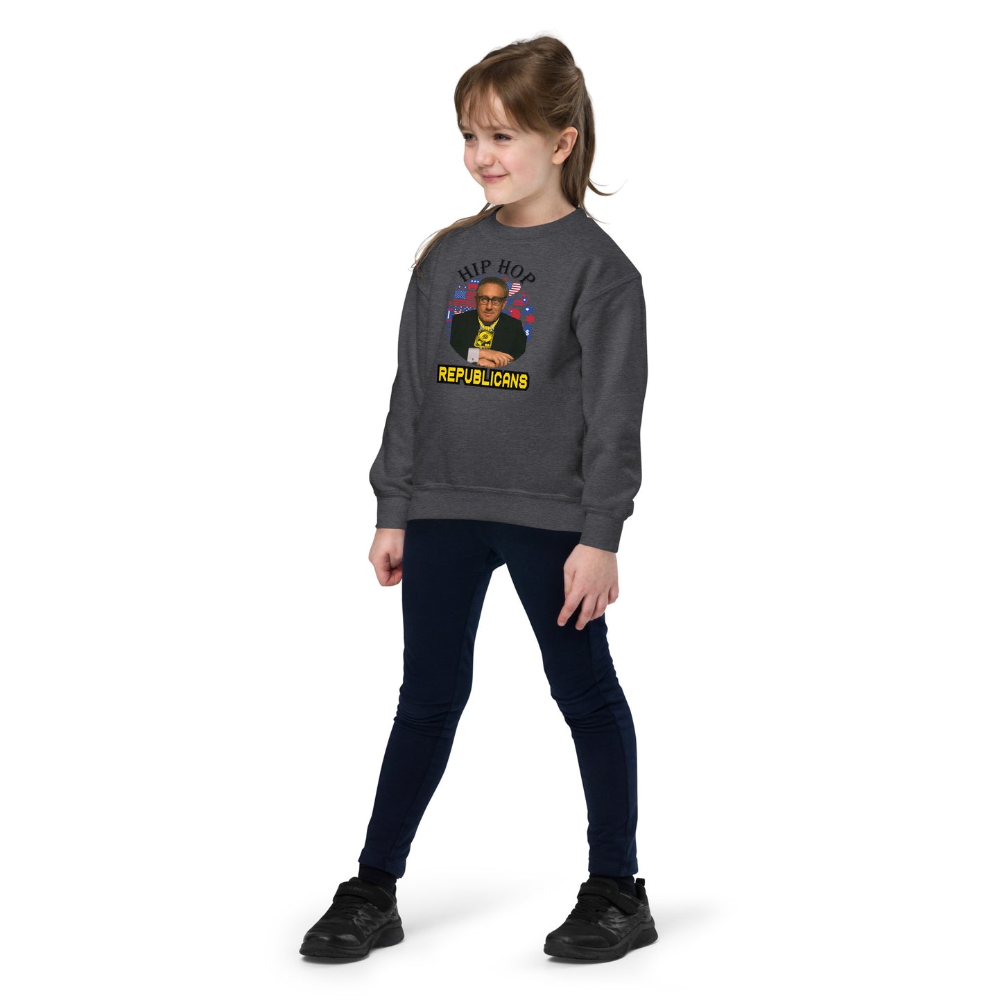 Henry Kissinger Hip-Hop Republicans Youth crewneck sweatshirt