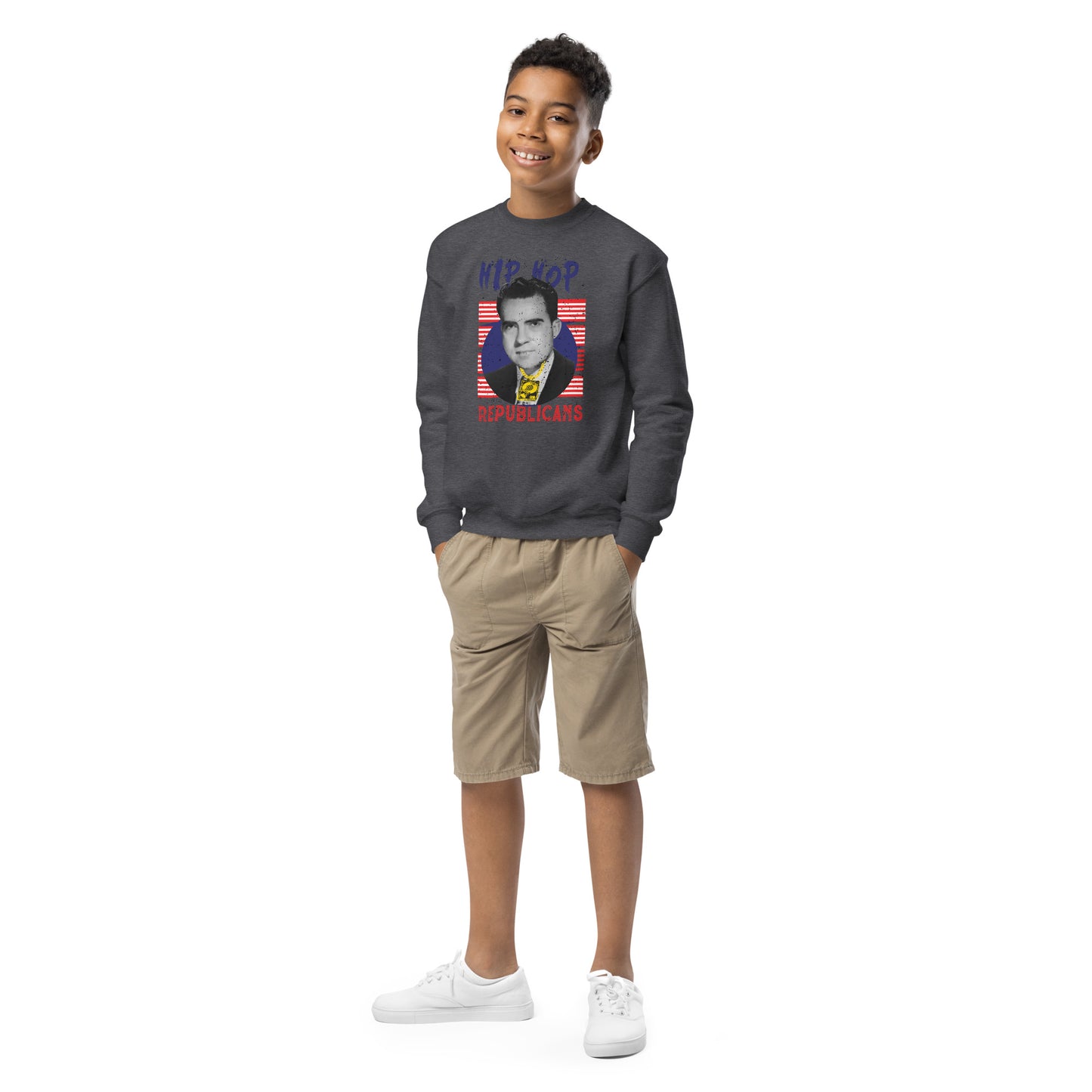 Richard Nixon Hip-Hop Republicans Youth crewneck sweatshirt