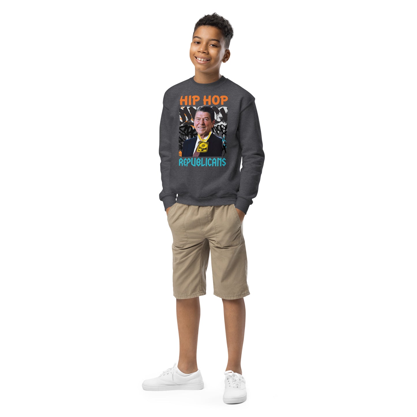Ronald Reagan Hip-Hop Republicans Youth crewneck sweatshirt