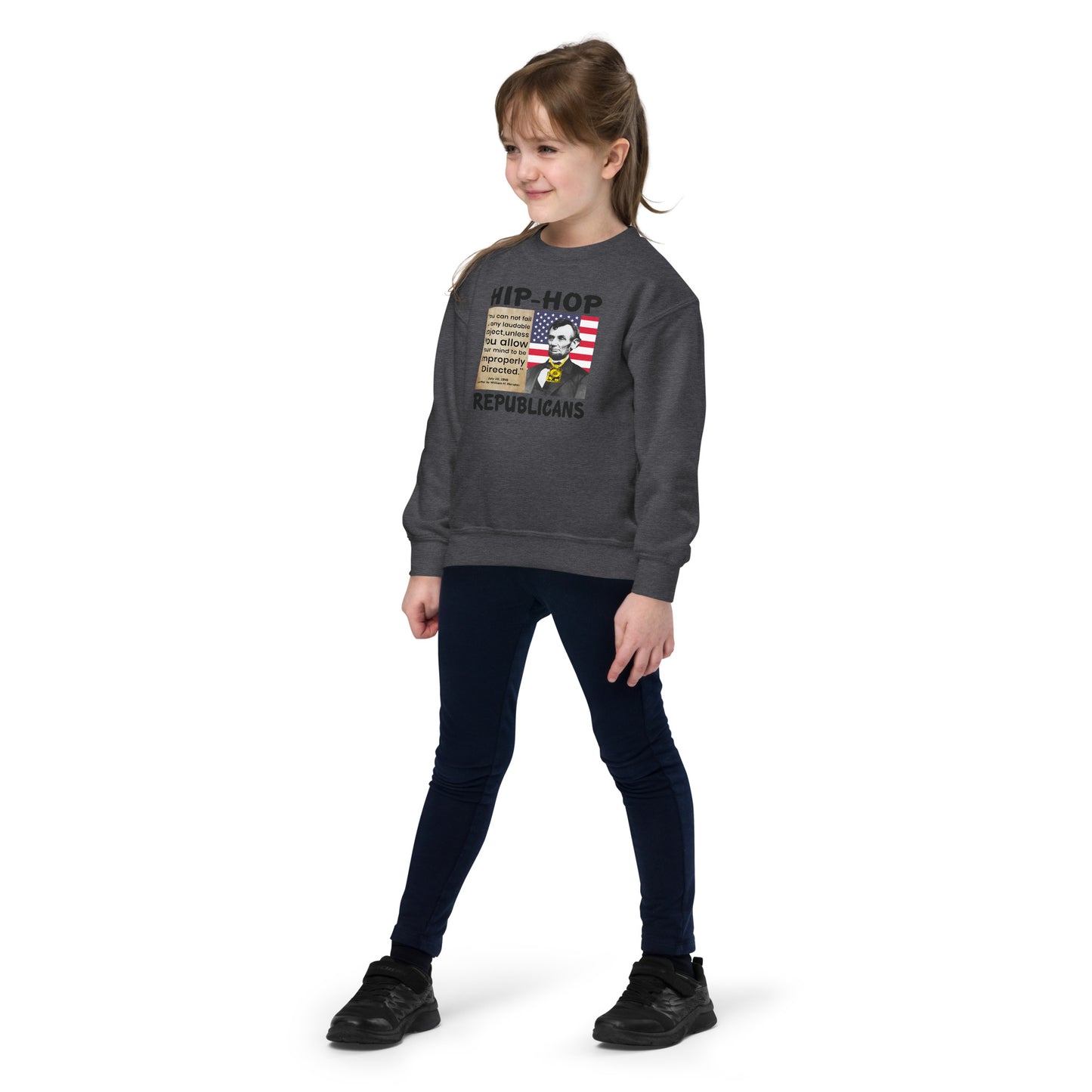 Abraham Lincoln Hip-Hop Republicans Youth crewneck sweatshirt