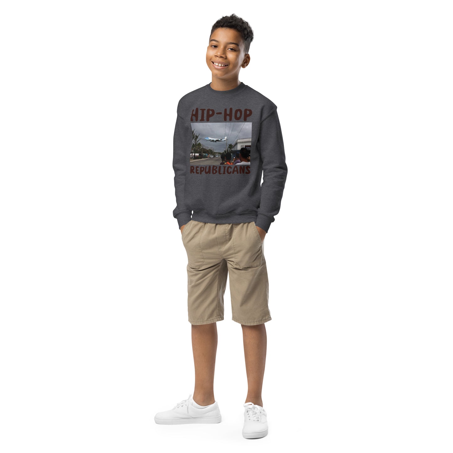 Hip-Hop Republicans Road-Scene Airplane Youth Hoodie