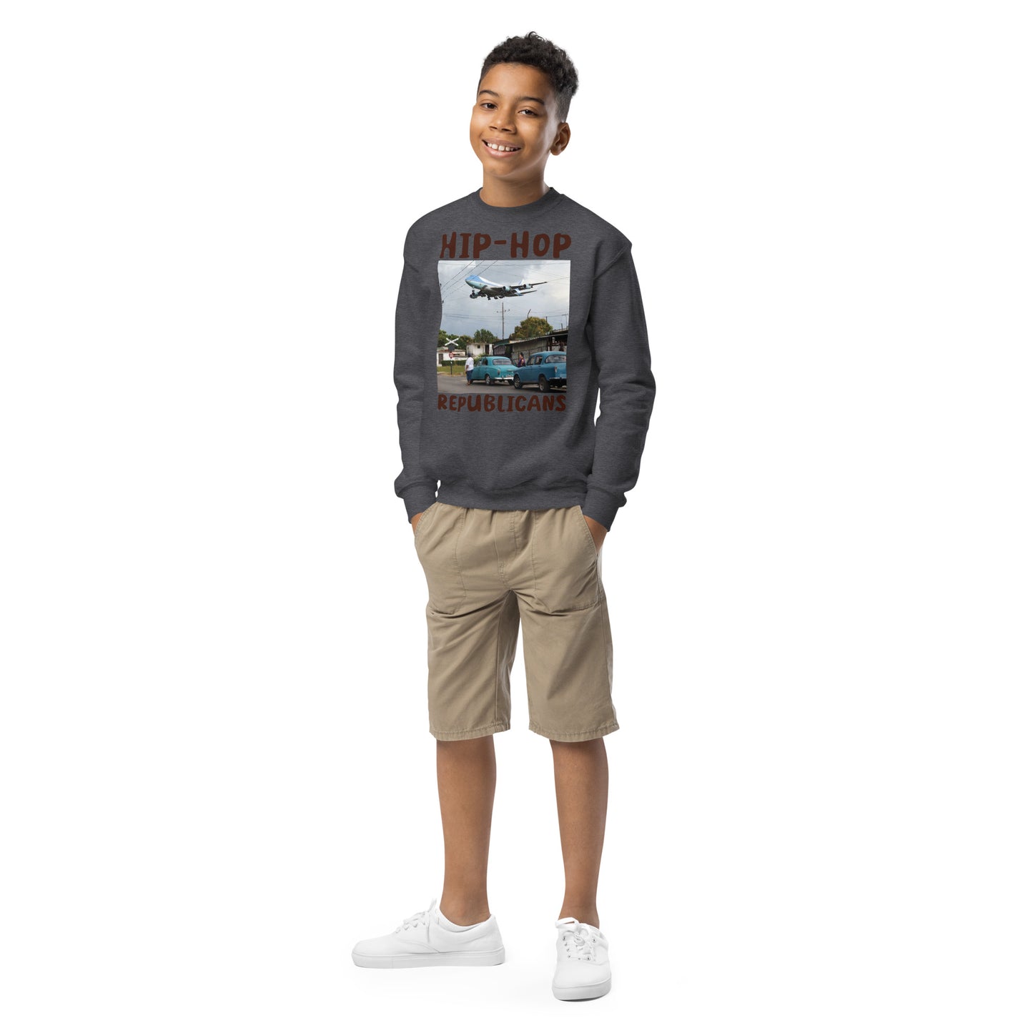 Hip-Hop Republicans Road-Scene Airplane Youth Hoodie