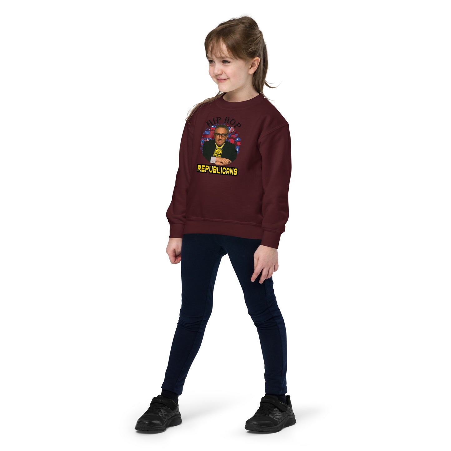 Henry Kissinger Hip-Hop Republicans Youth crewneck sweatshirt