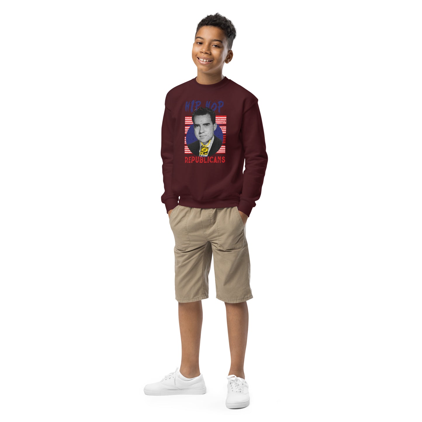 Richard Nixon Hip-Hop Republicans Youth crewneck sweatshirt