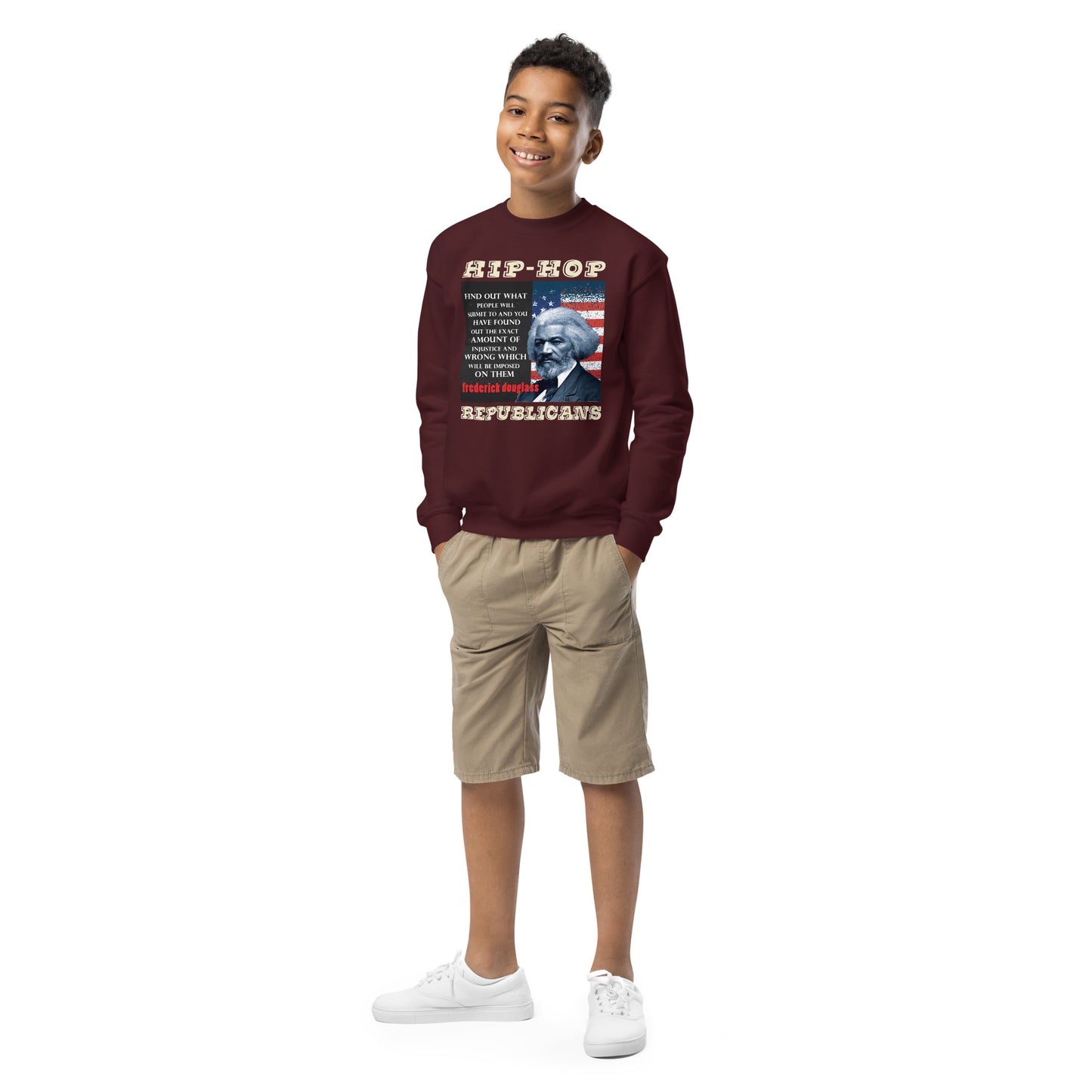 Frederick Douglass Hip-Hop Republicans Youth crewneck sweatshirt