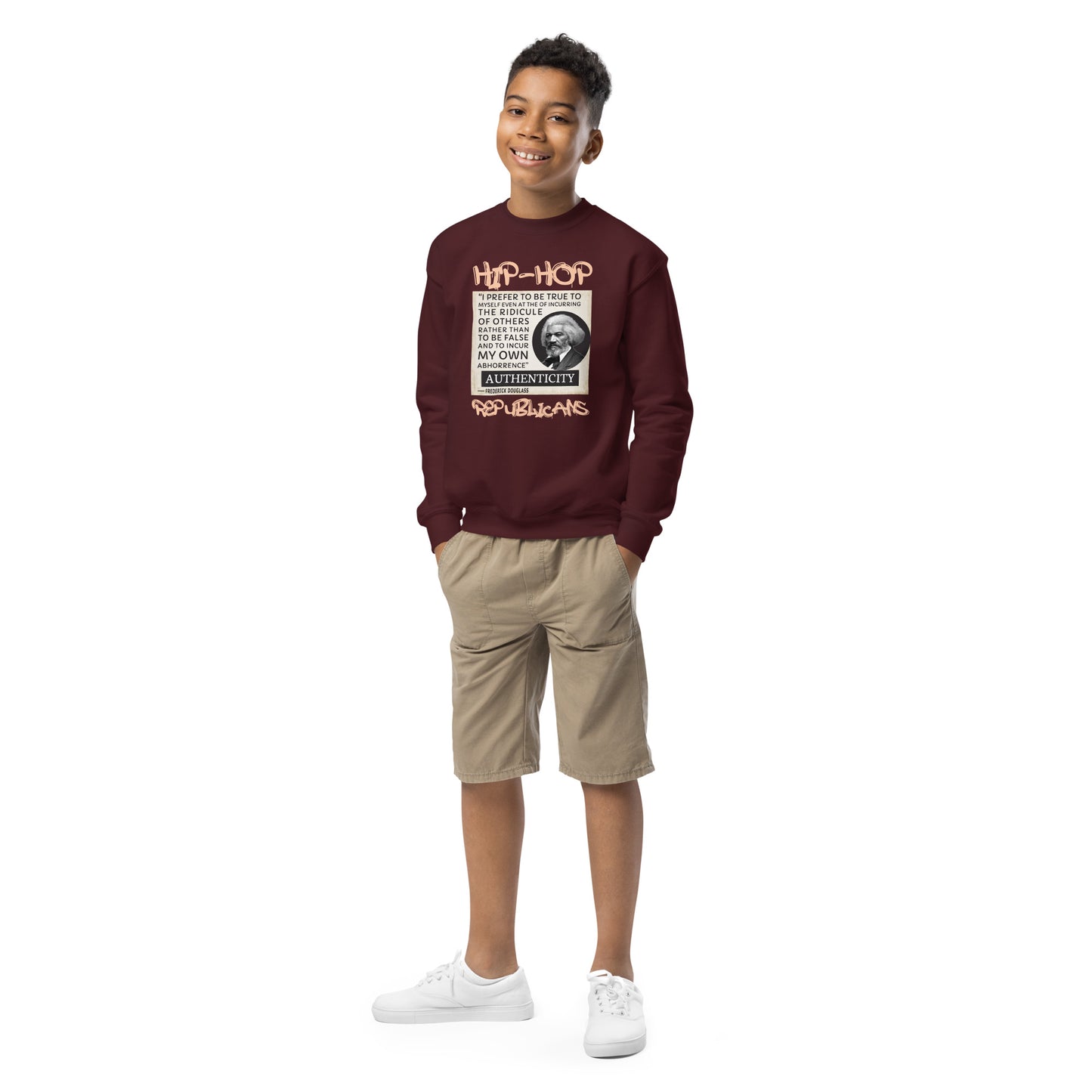 Frederick Douglass Hip-Hop Republicans Youth crewneck sweatshirt