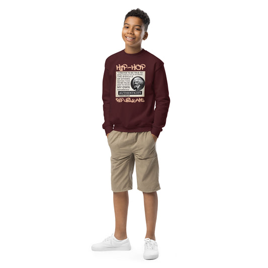 Frederick Douglass Hip-Hop Republicans Youth crewneck sweatshirt